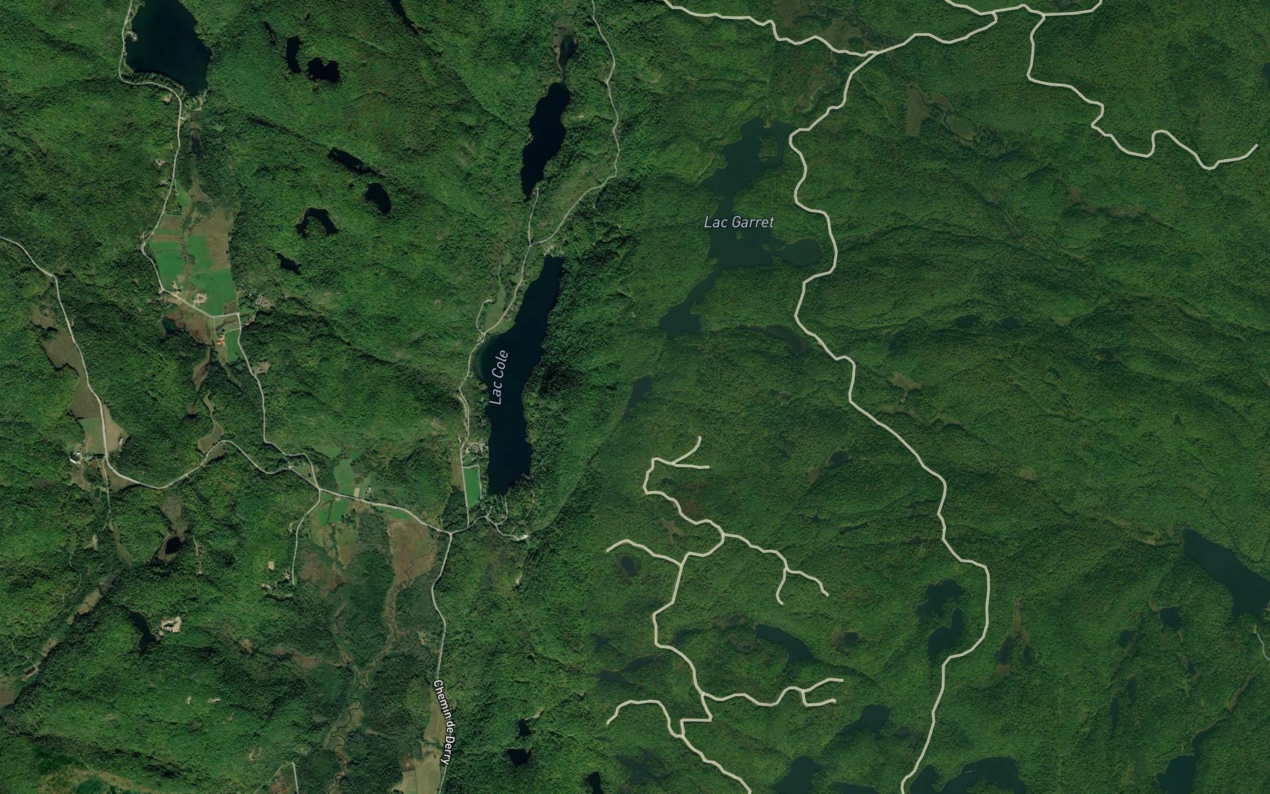 Satellite map of the Lac Clement