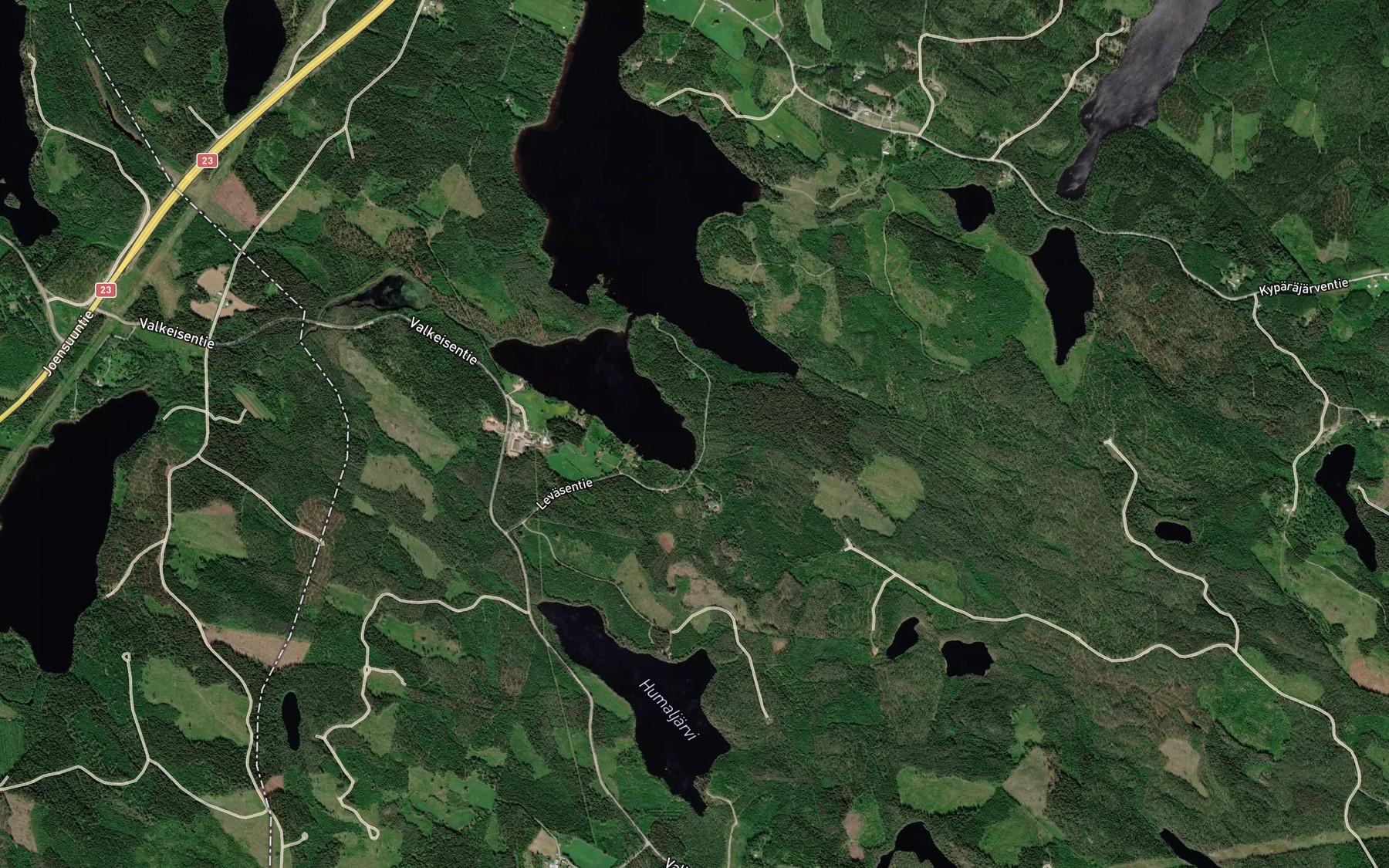 Satellite map of the Levajoki