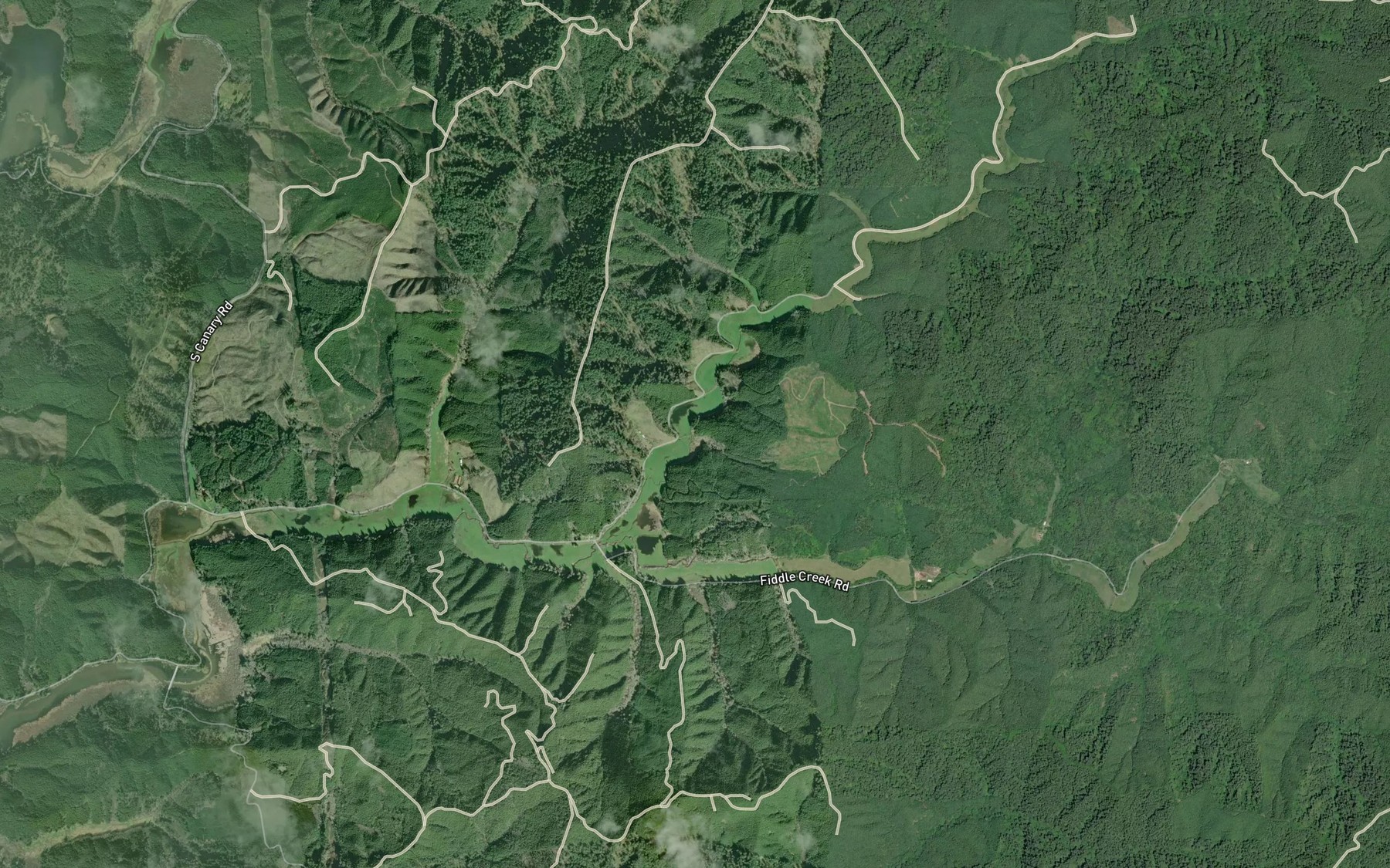 Satellite map of the Deer Creek