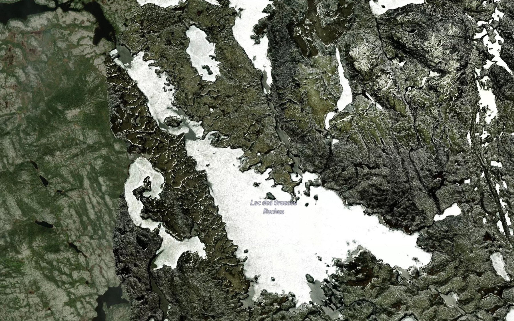 Satellite map of the Lac des Grosses Roches