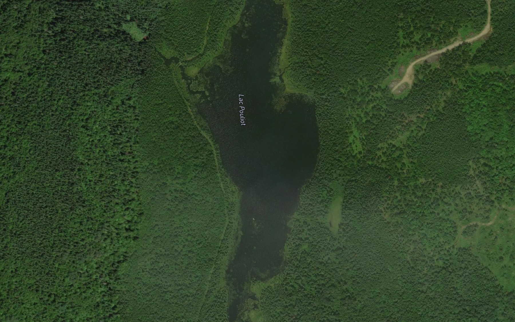 Satellite map of the Lac Pouliot