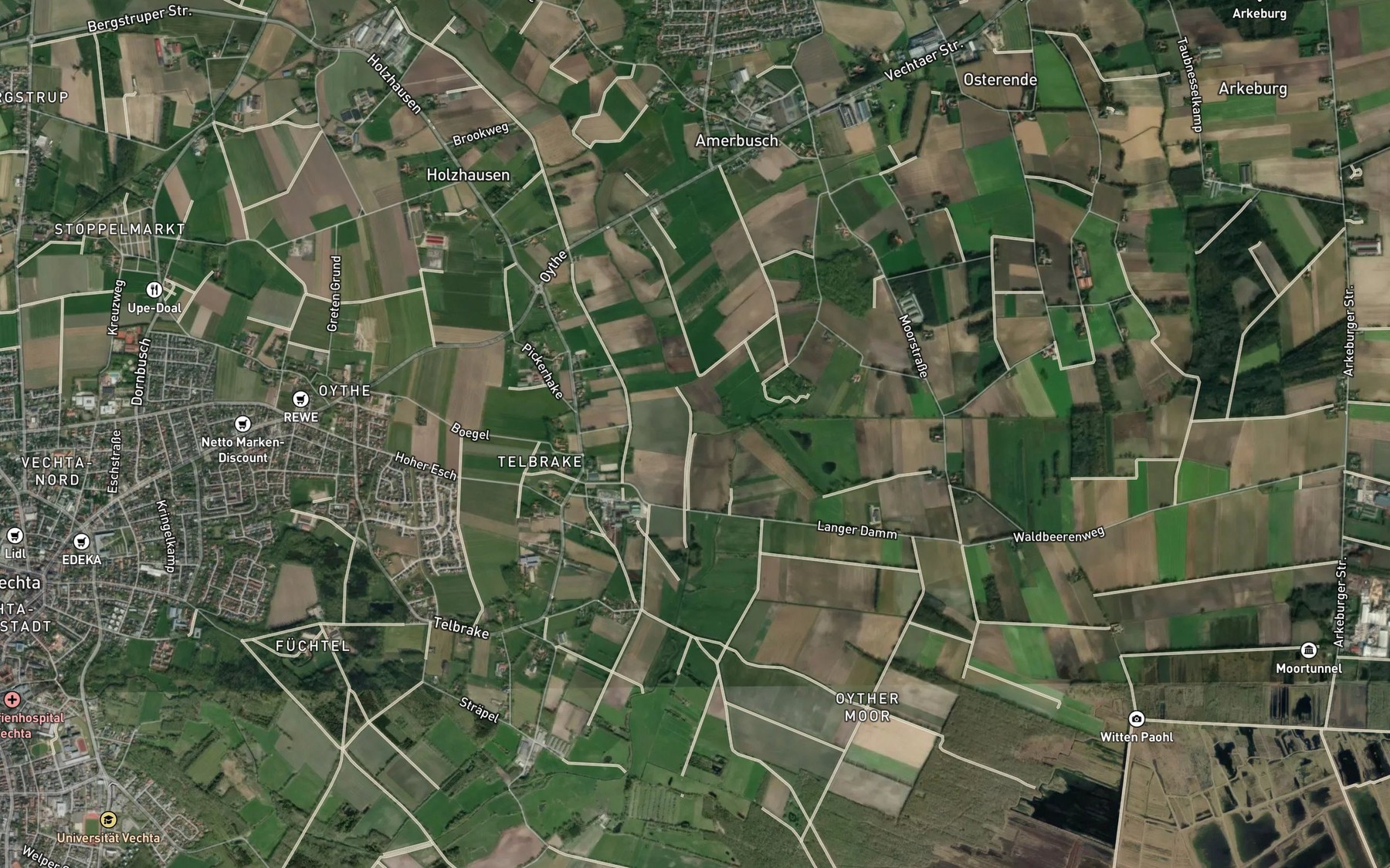 Satellite map of the Schlochter Bake