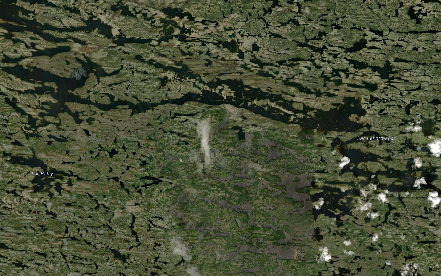 Satellite map of the Lac Lenormand