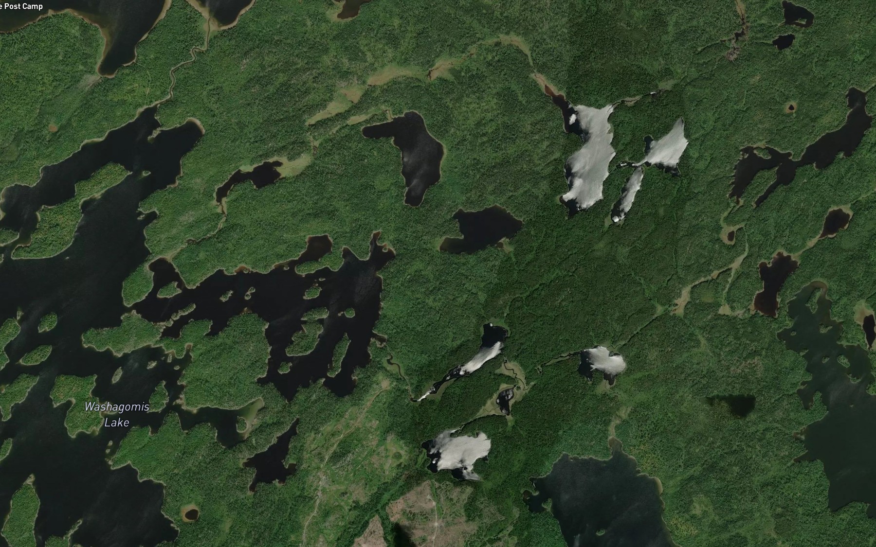 Satellite map of the Honeywell Creek