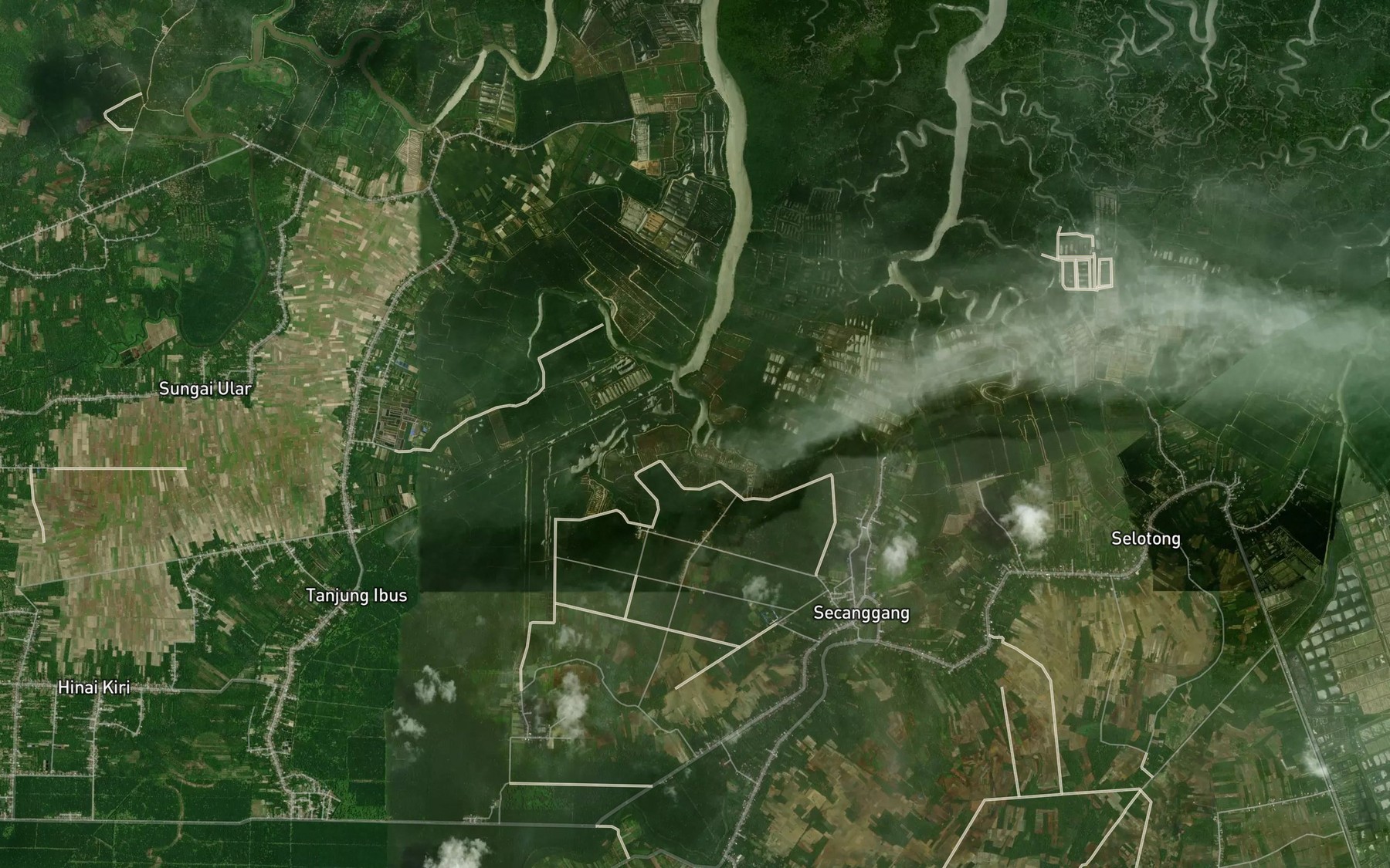 Satellite map of the Sungai Secanggang
