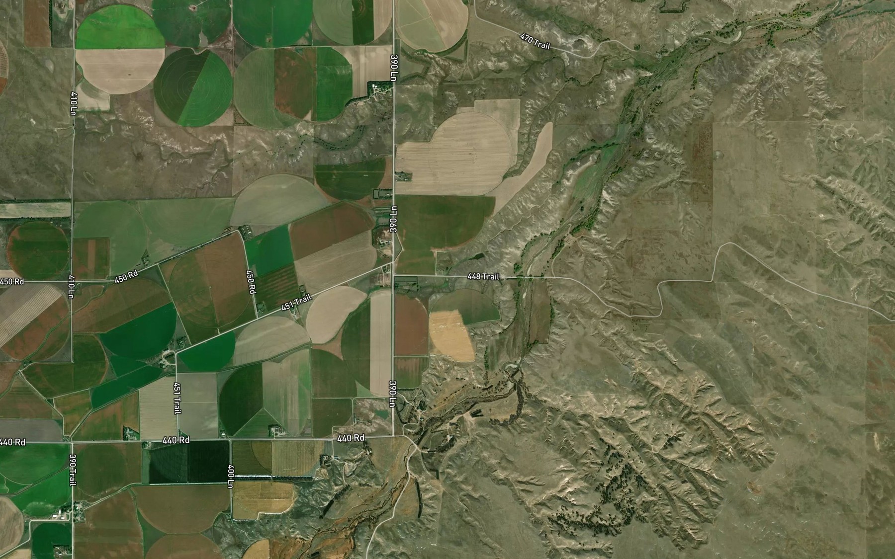 Satellite map of the Mirage Flats Reservoir 3