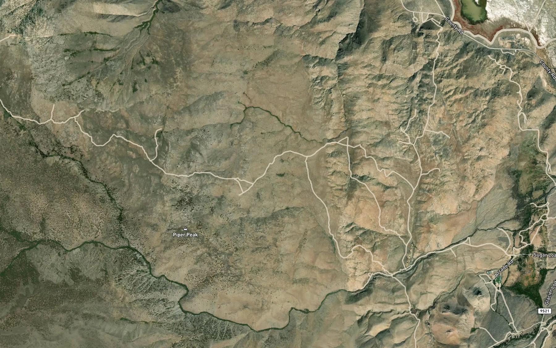 Satellite map of the Big Pine Spring