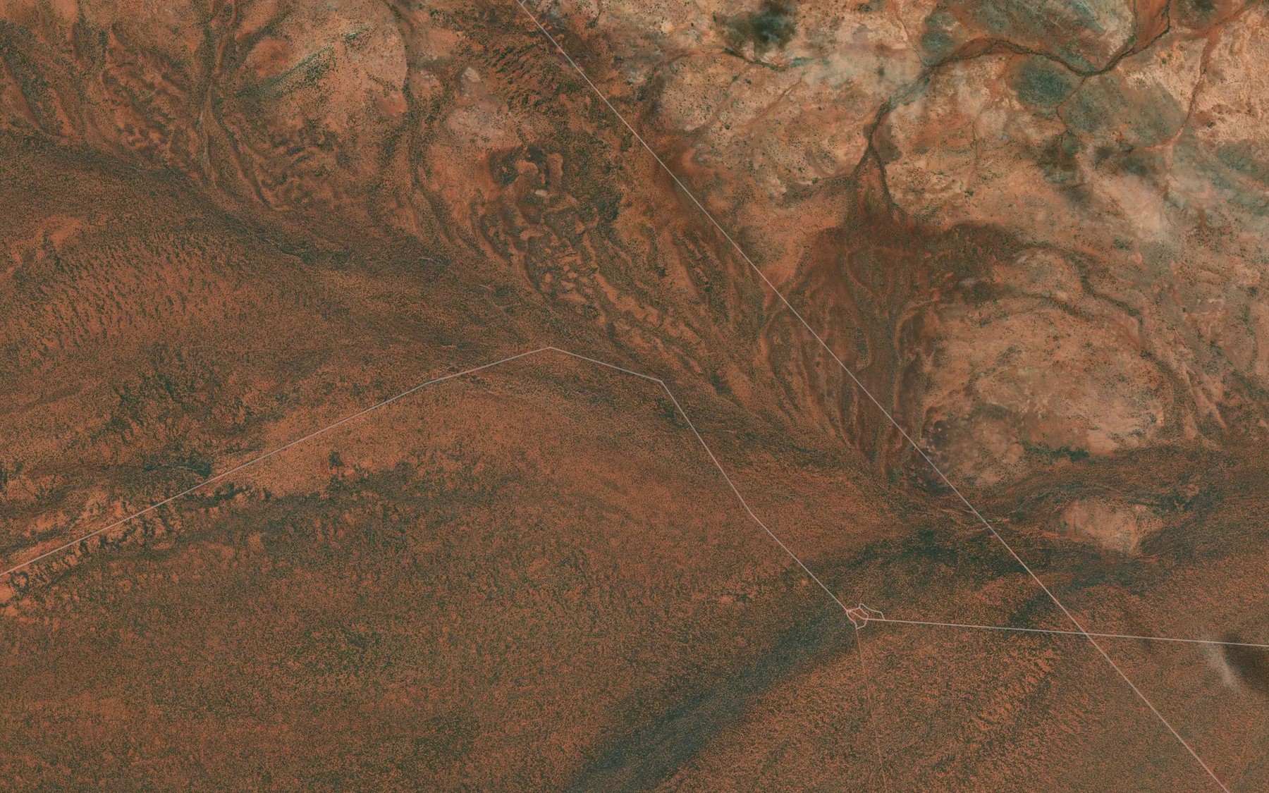 Satellite map of the Dingo Creek