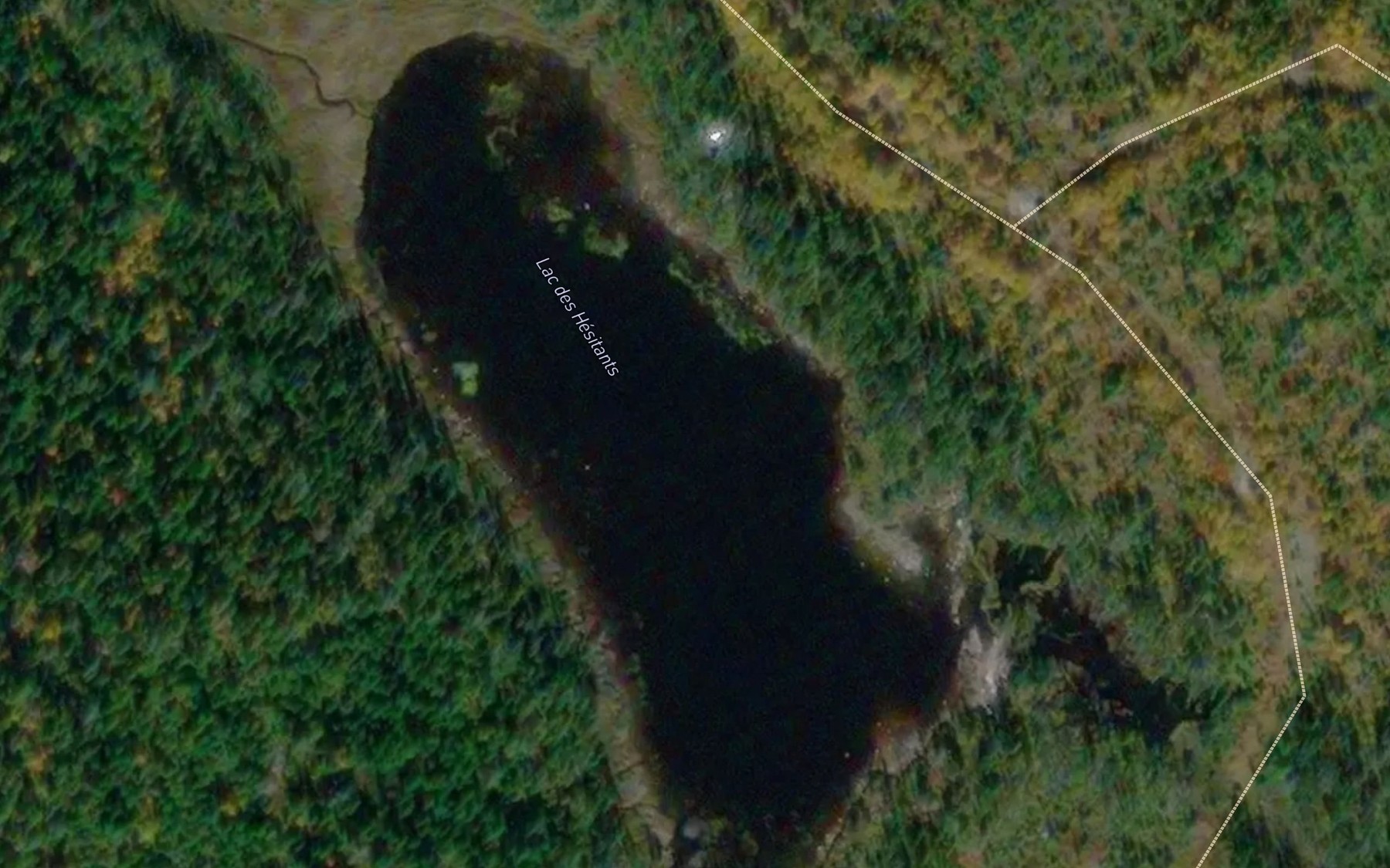 Satellite map of the Lac des Hesitants