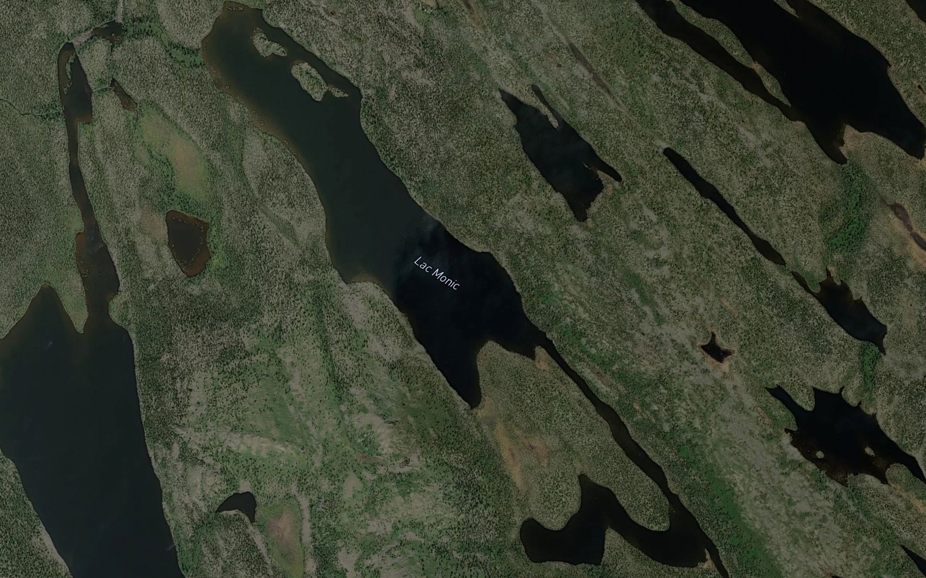 Satellite map of the Lac Monic