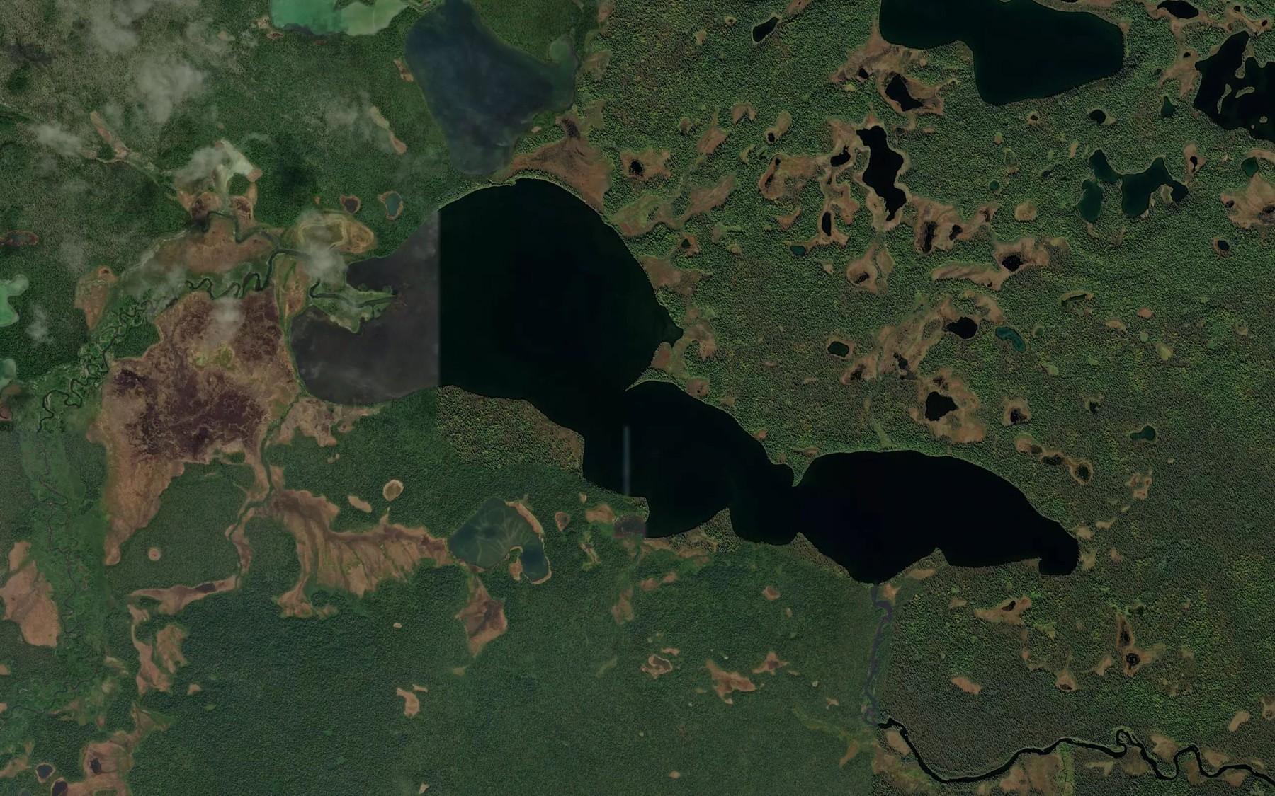 Satellite map of the Okstukuk Lake