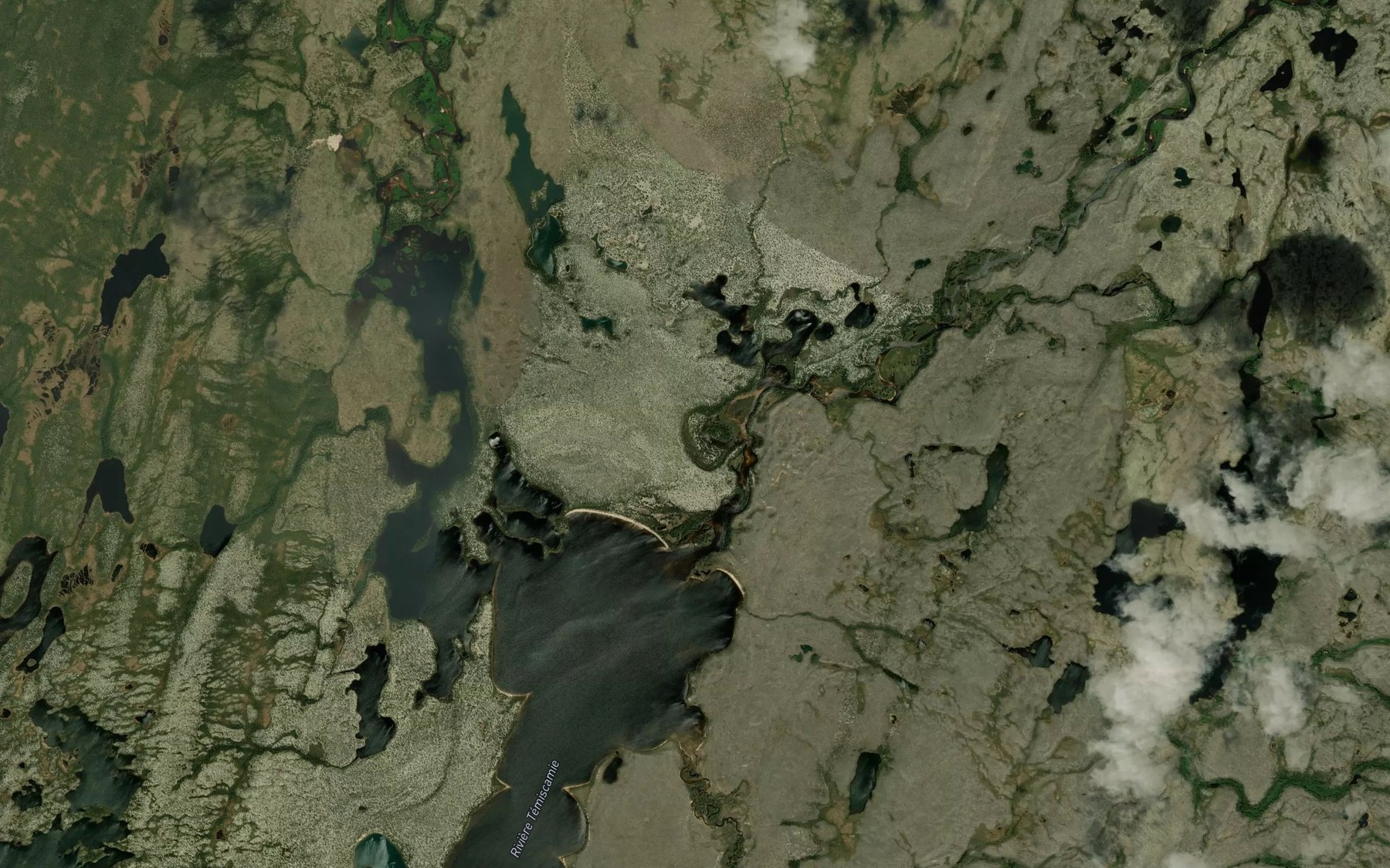 Satellite map of the Riviere Kaawiiskwamekwaachiuch