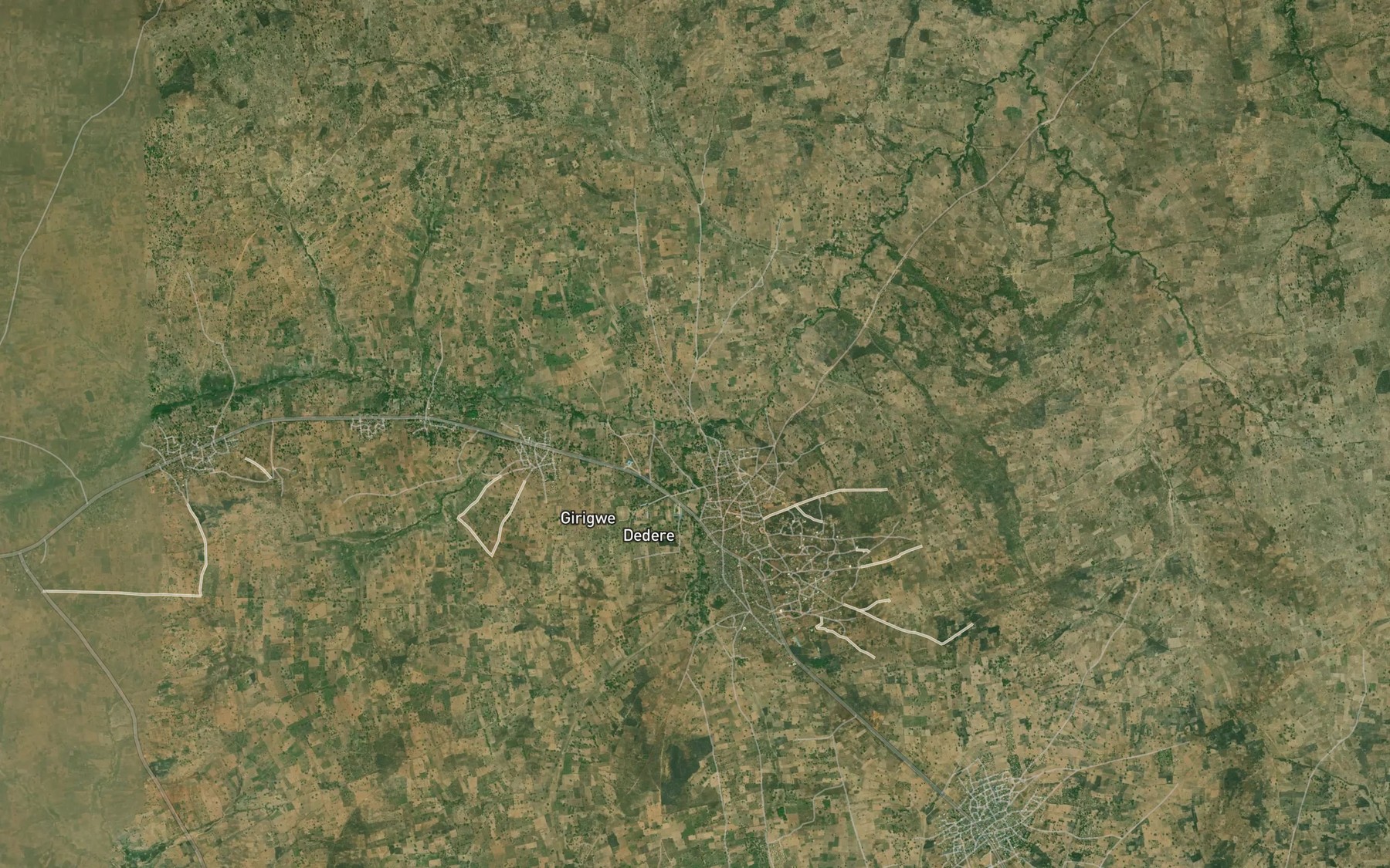 Satellite map of the River Gwara