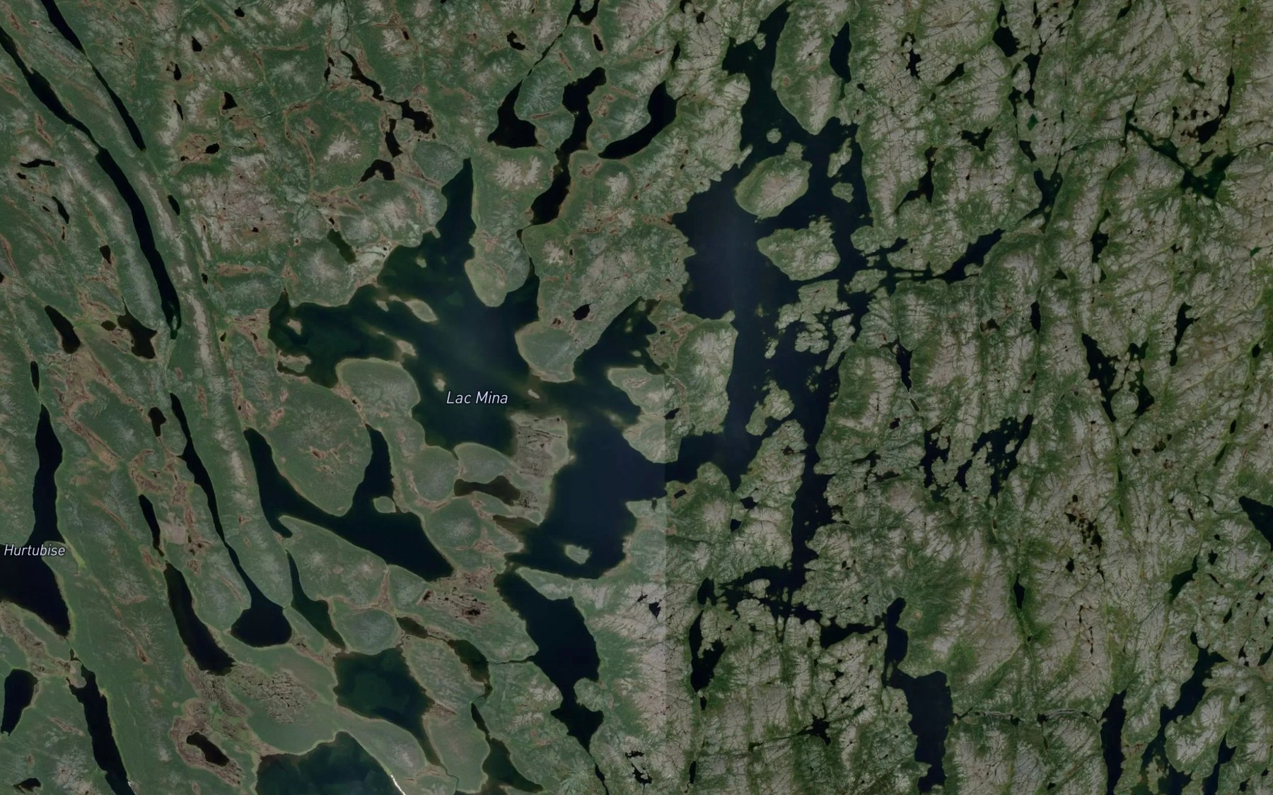 Satellite map of the Lac Mina