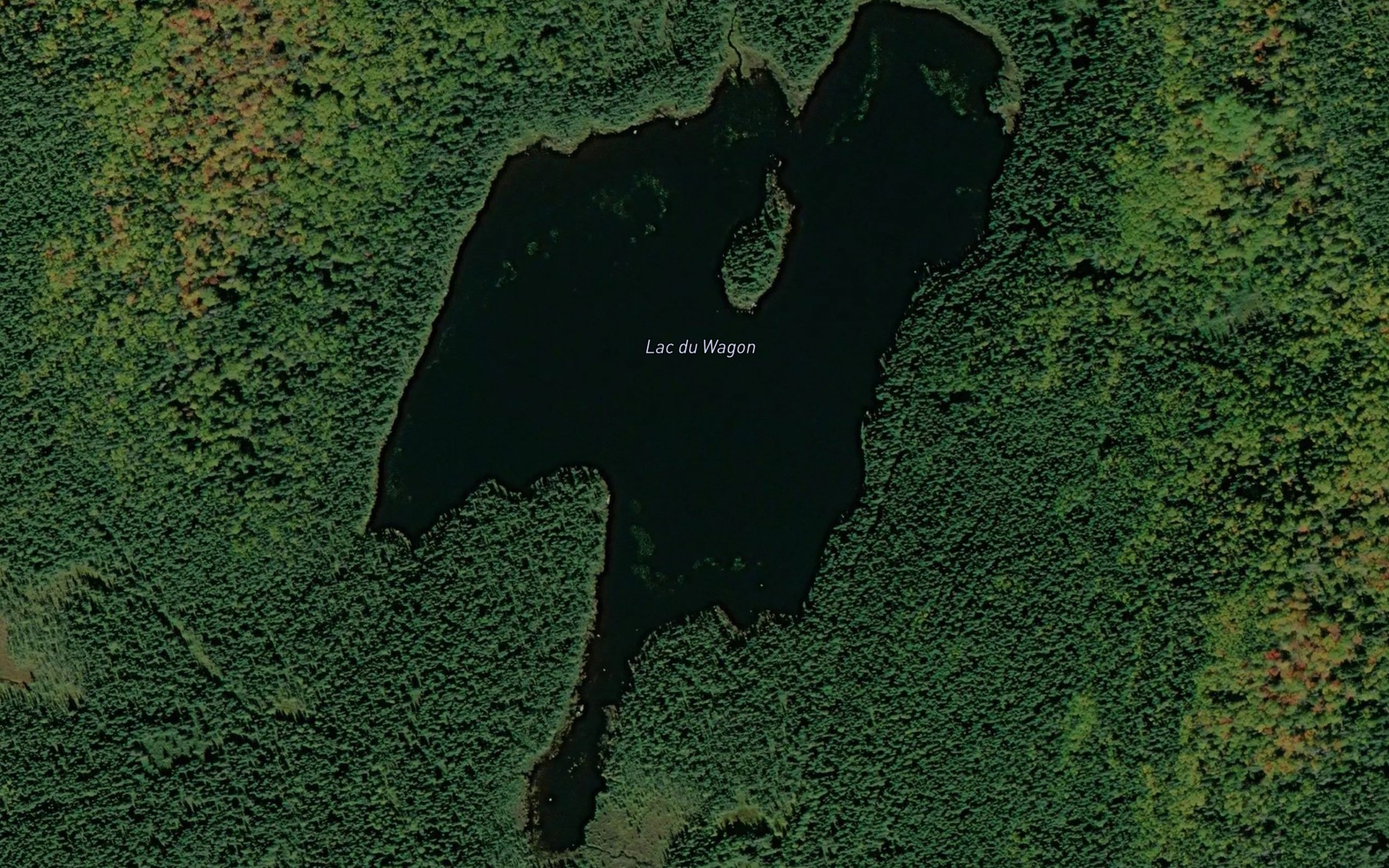 Satellite map of the Lac du Wagon