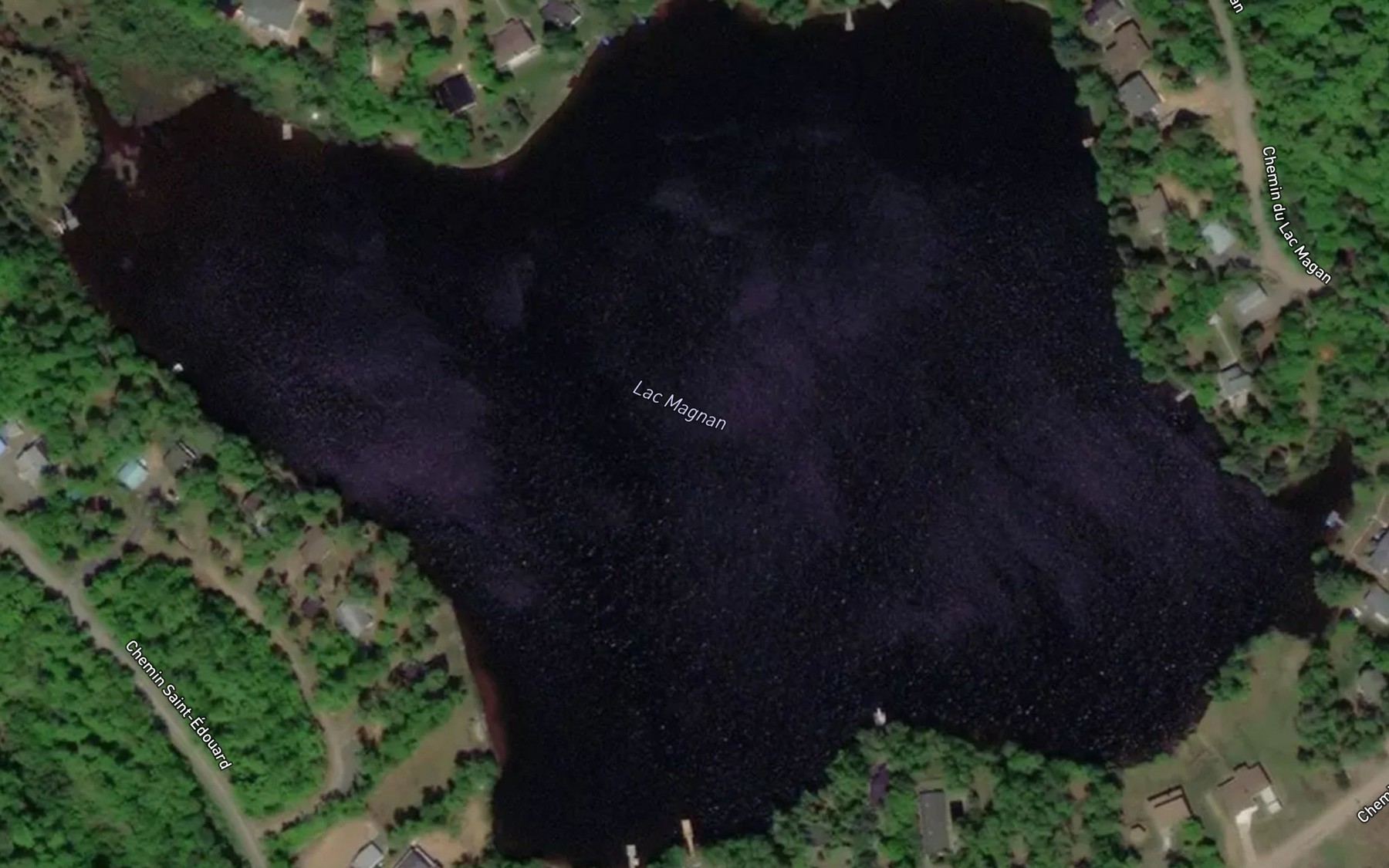 Satellite map of the Lac Magnan