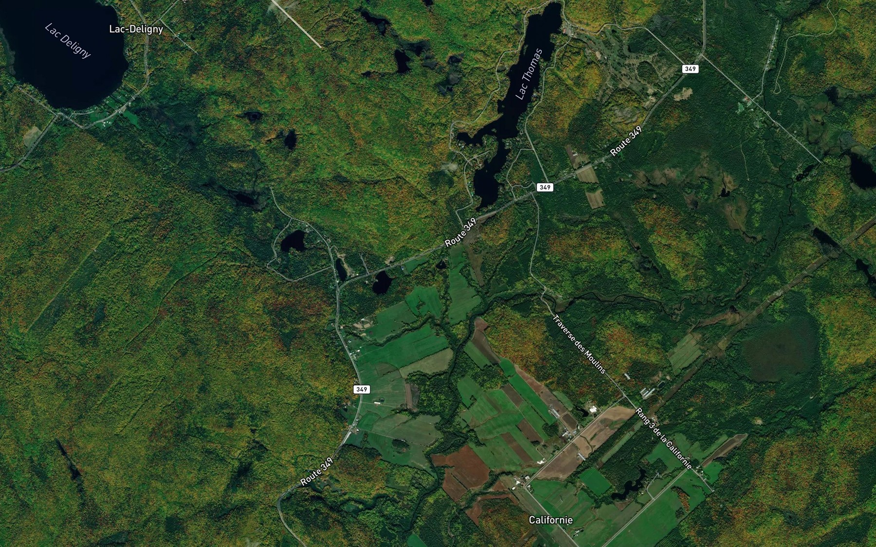 Satellite map of the Lac Sarrazin