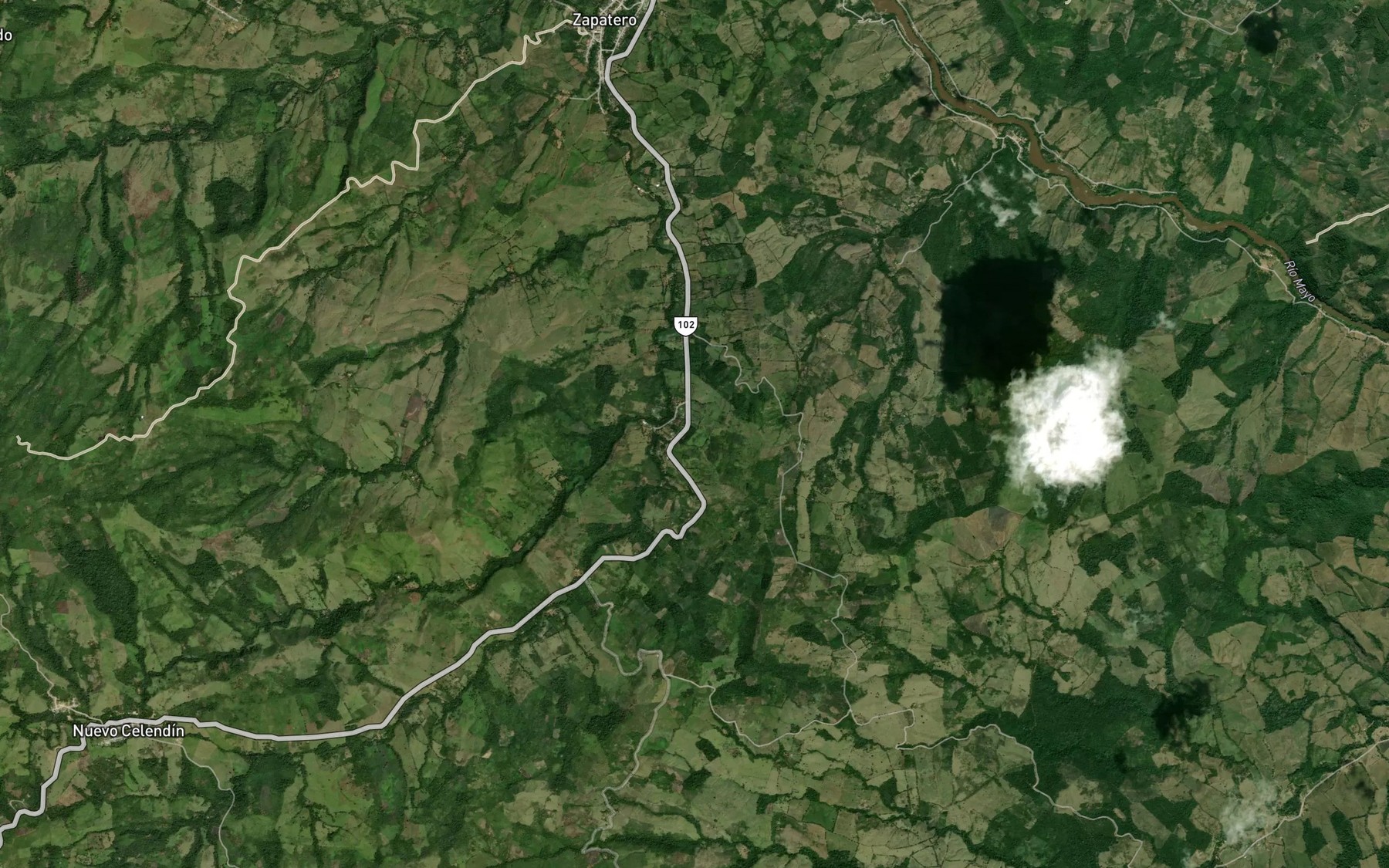 Satellite map of the Quebrada Nieves