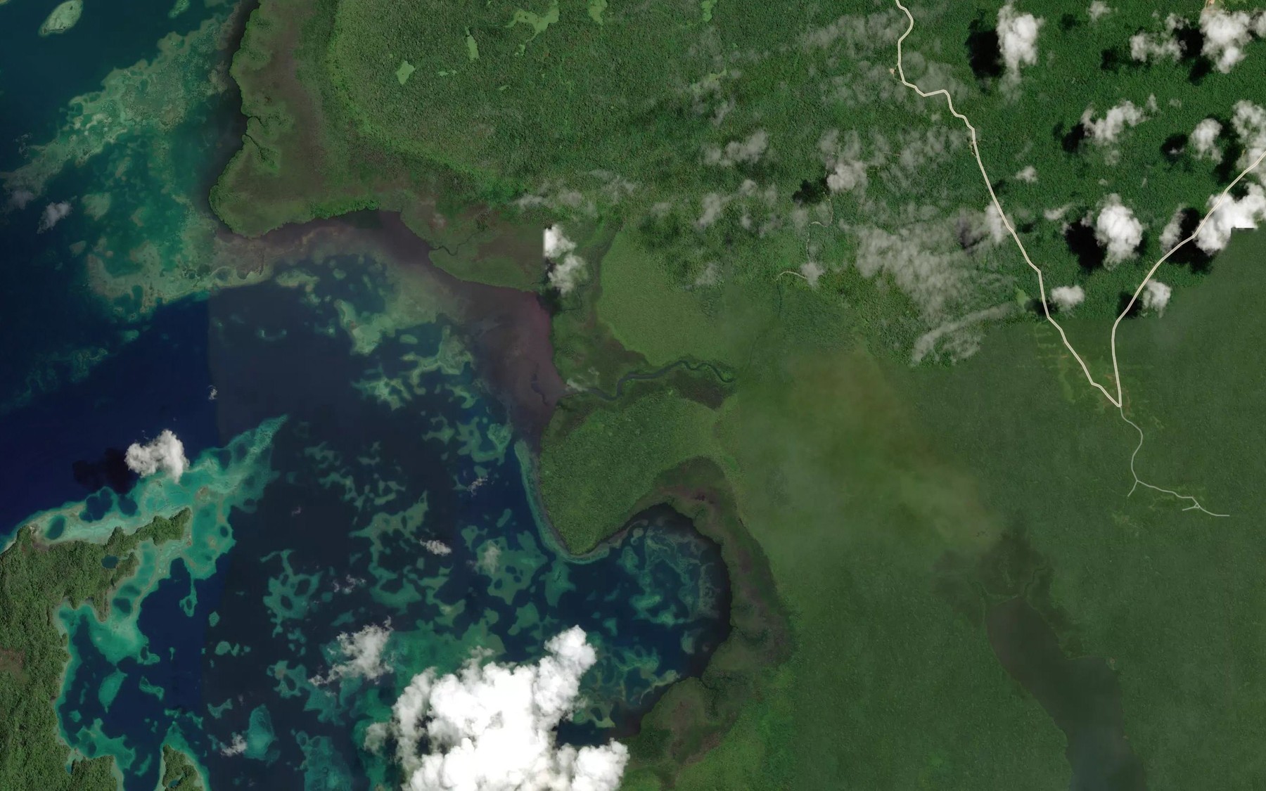 Satellite map of the Munkai River