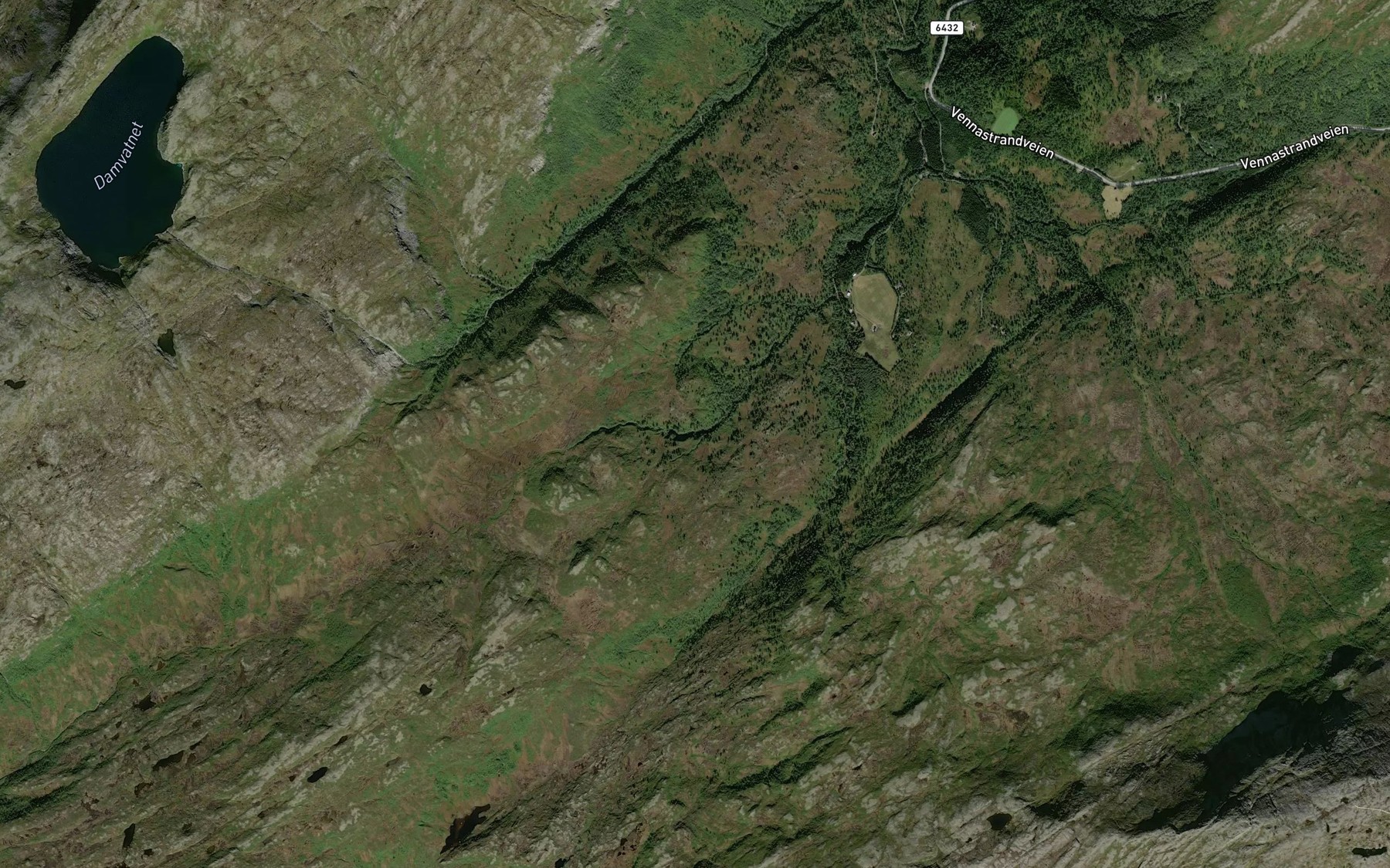 Satellite map of the Styggdalsbekken