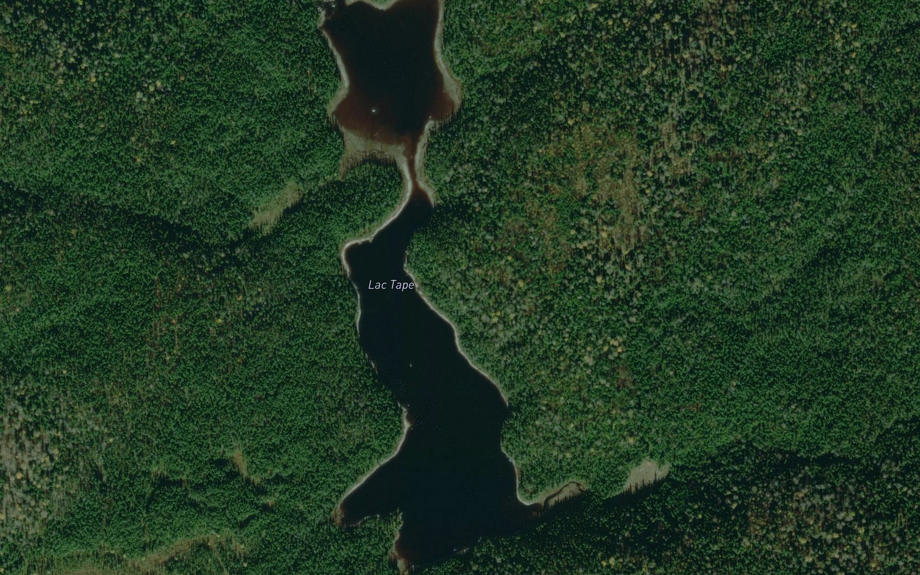 Satellite map of the Lac Tape