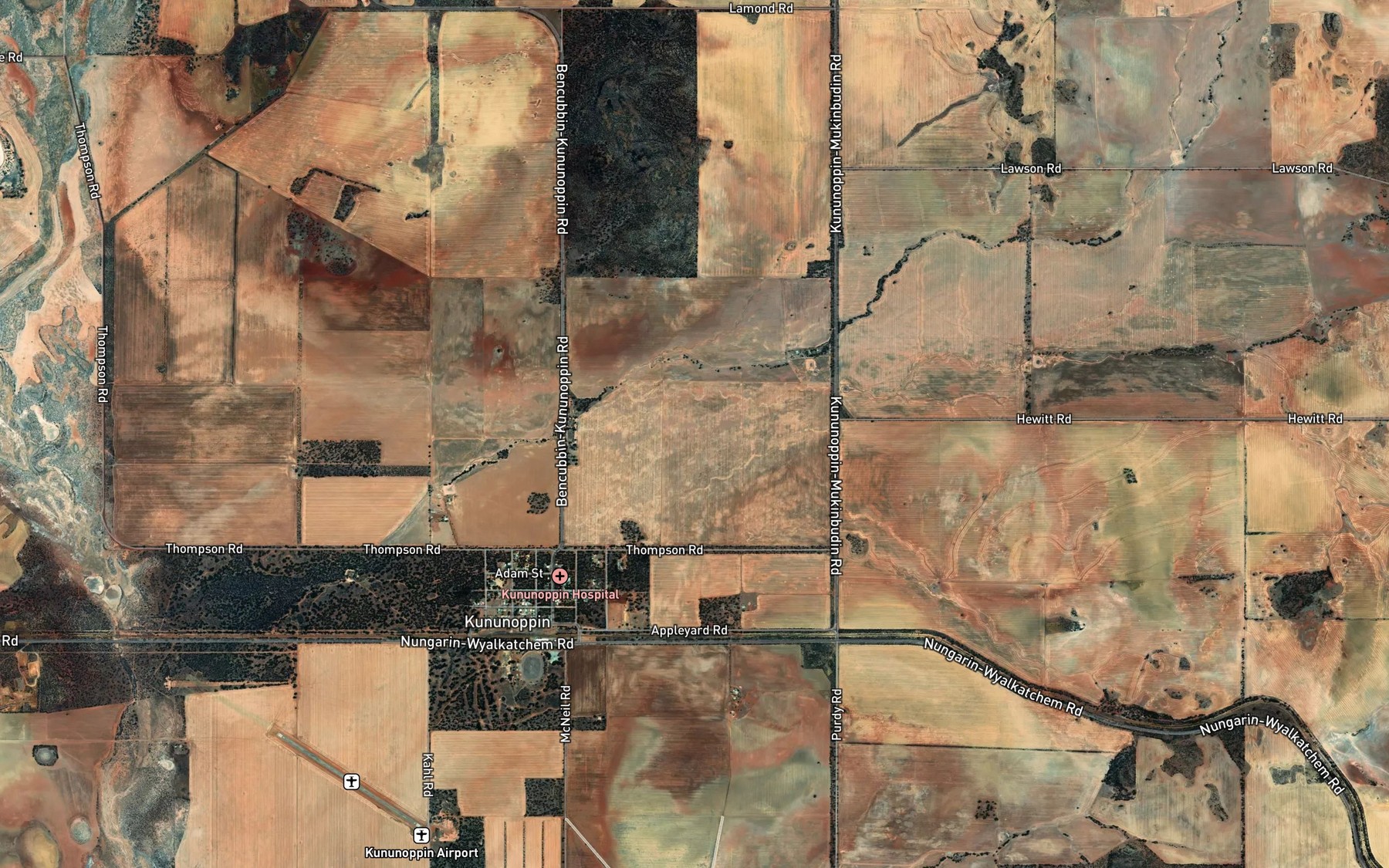 Satellite map of the Bibbining Creek