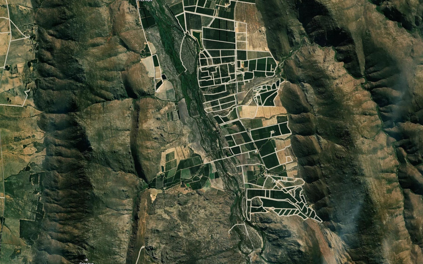 Satellite map of the Oudsterivier