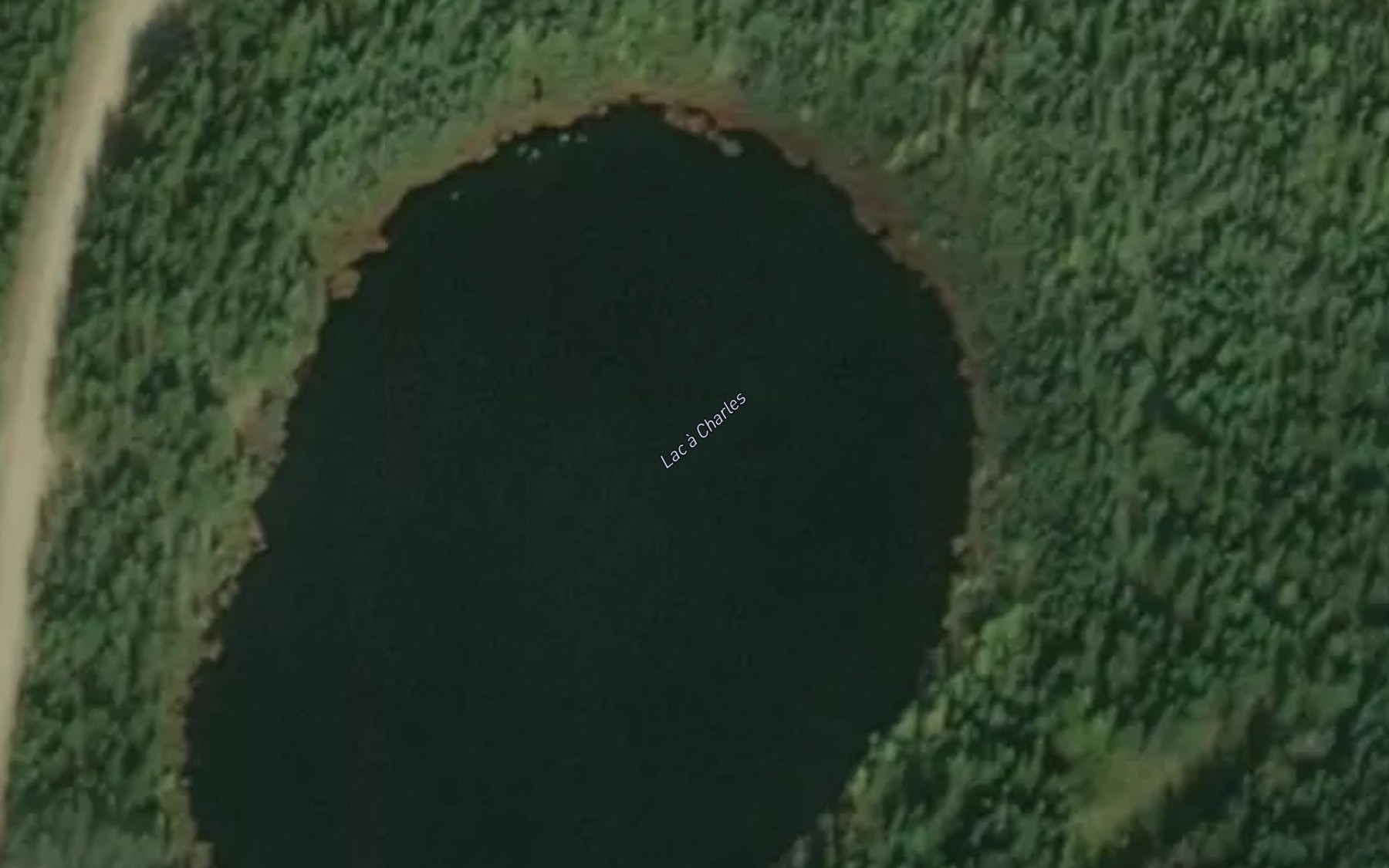Satellite map of the Lac a Charles