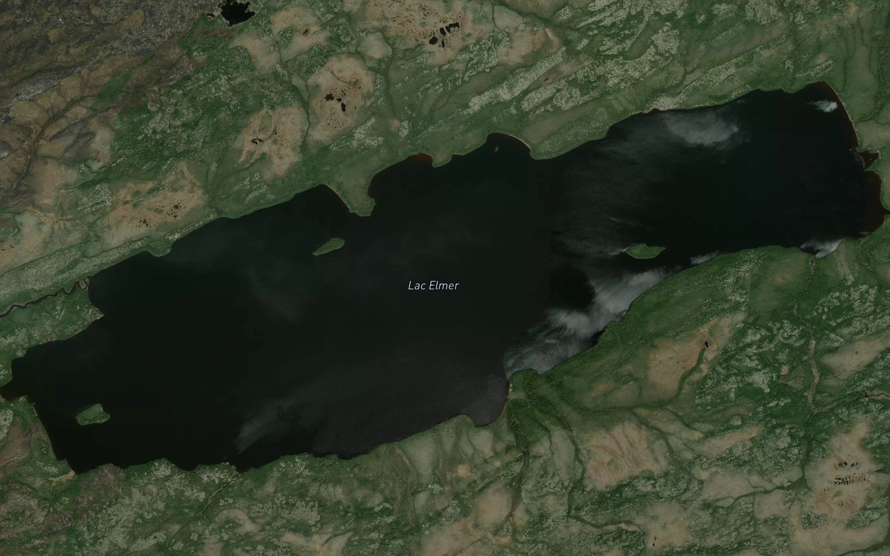Satellite map of the Lac Elmer
