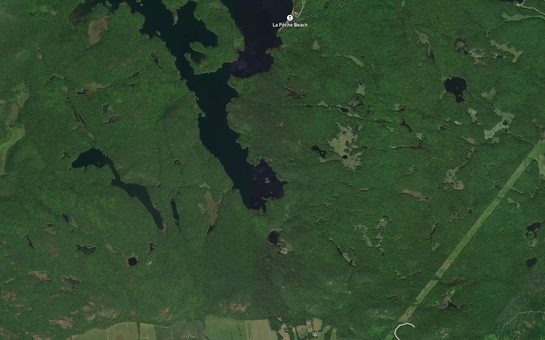 Satellite map of the Baie Fairburn