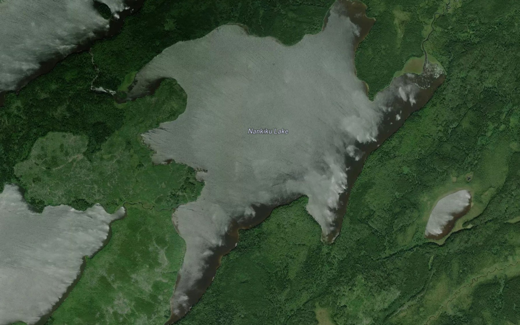 Satellite map of the Nankika Lake