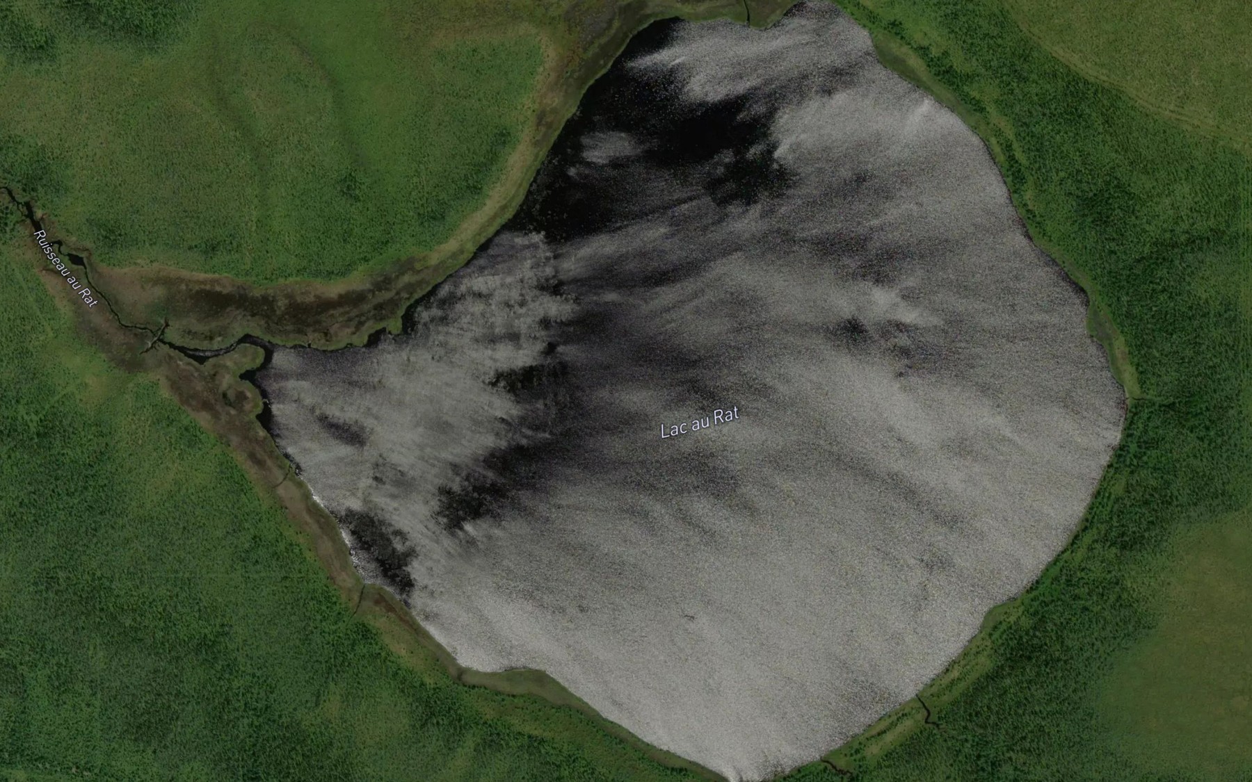 Satellite map of the Lac au Rat
