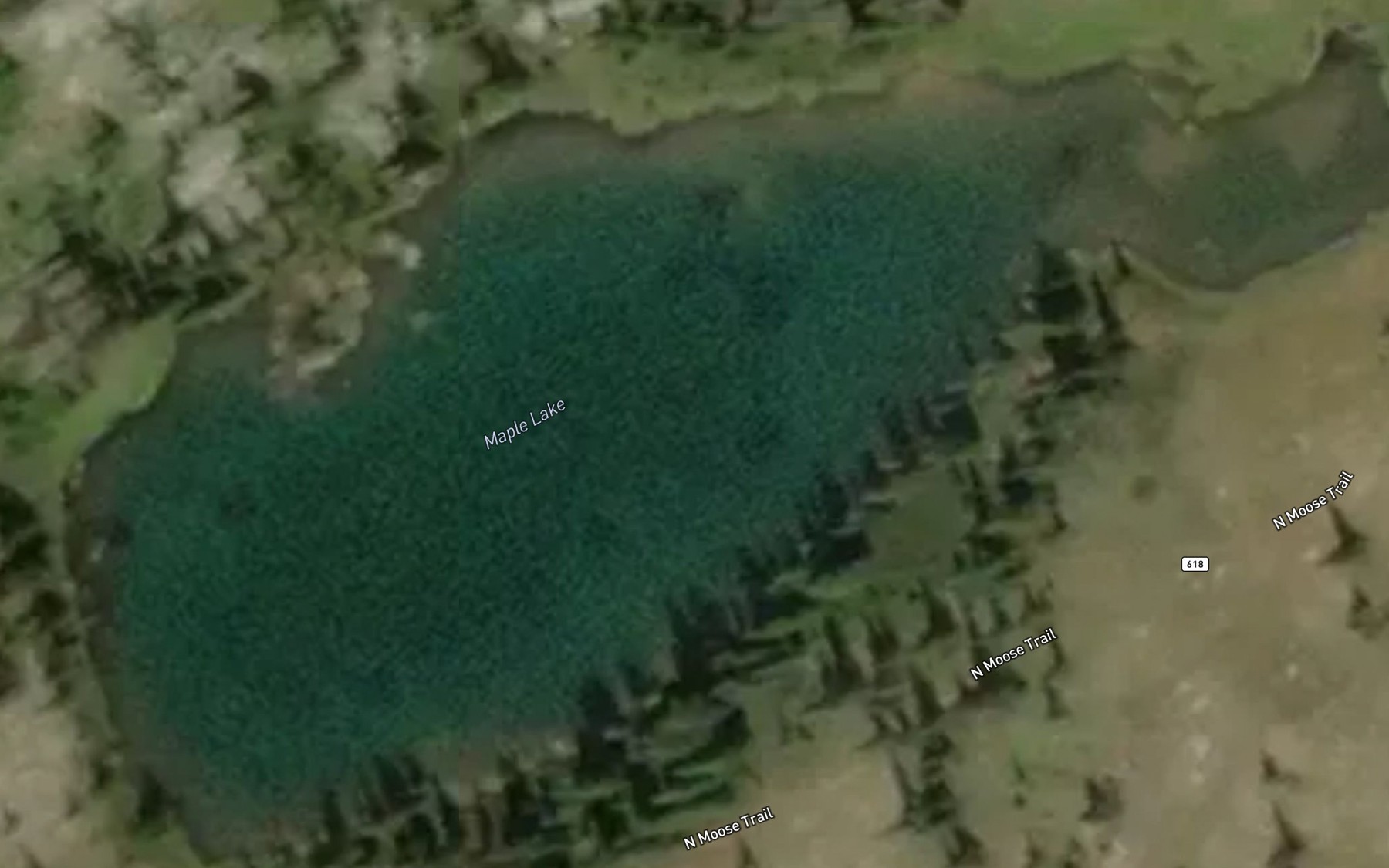Satellite map of the Maple Lake