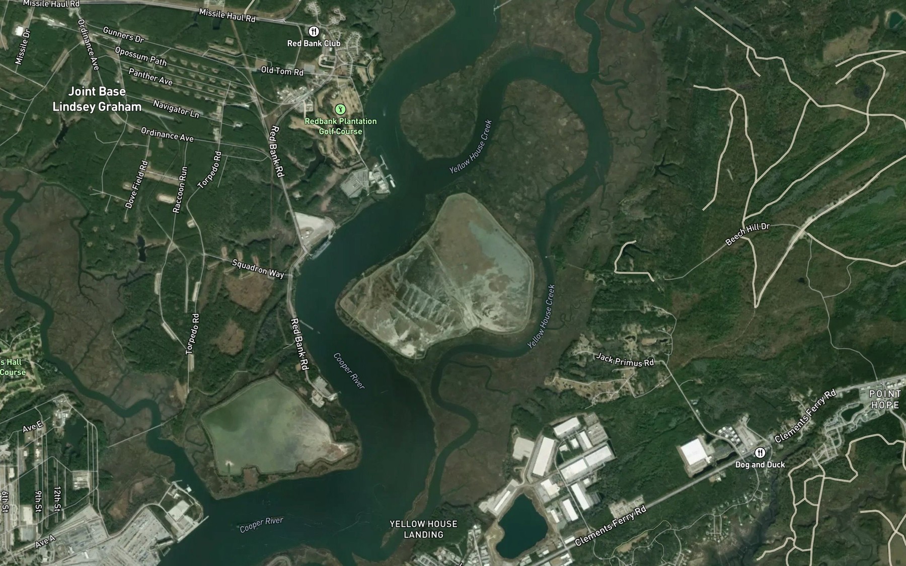 Satellite map of the Back Slack Reach