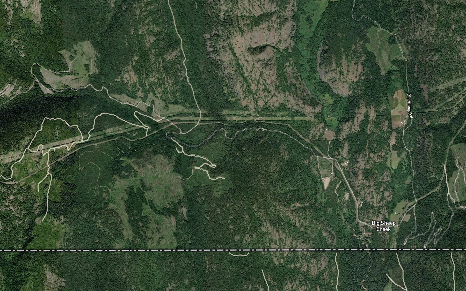 Satellite map of the Santa Rosa Creek