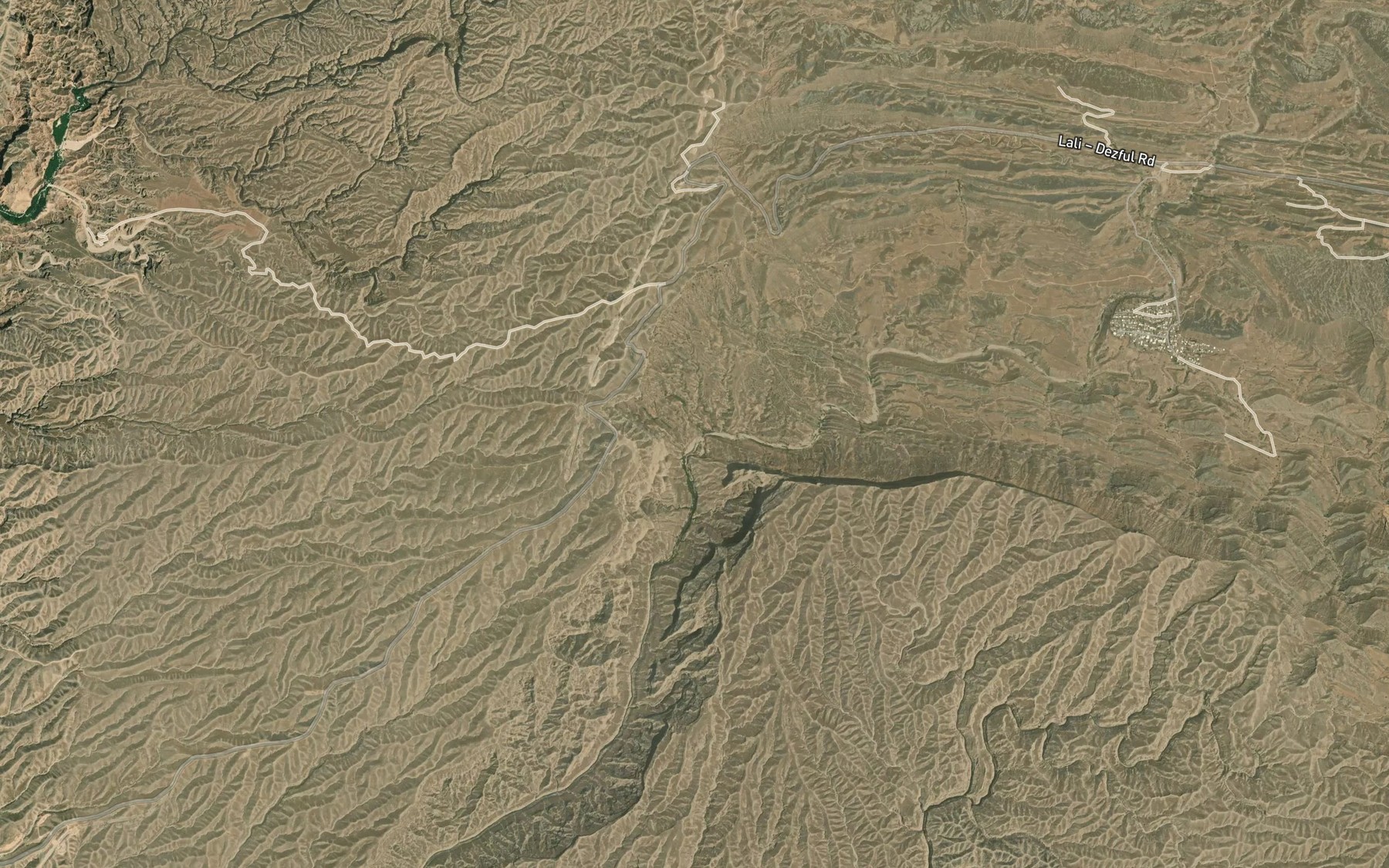 Satellite map of the Rudkhaneh-ye Tang Sara