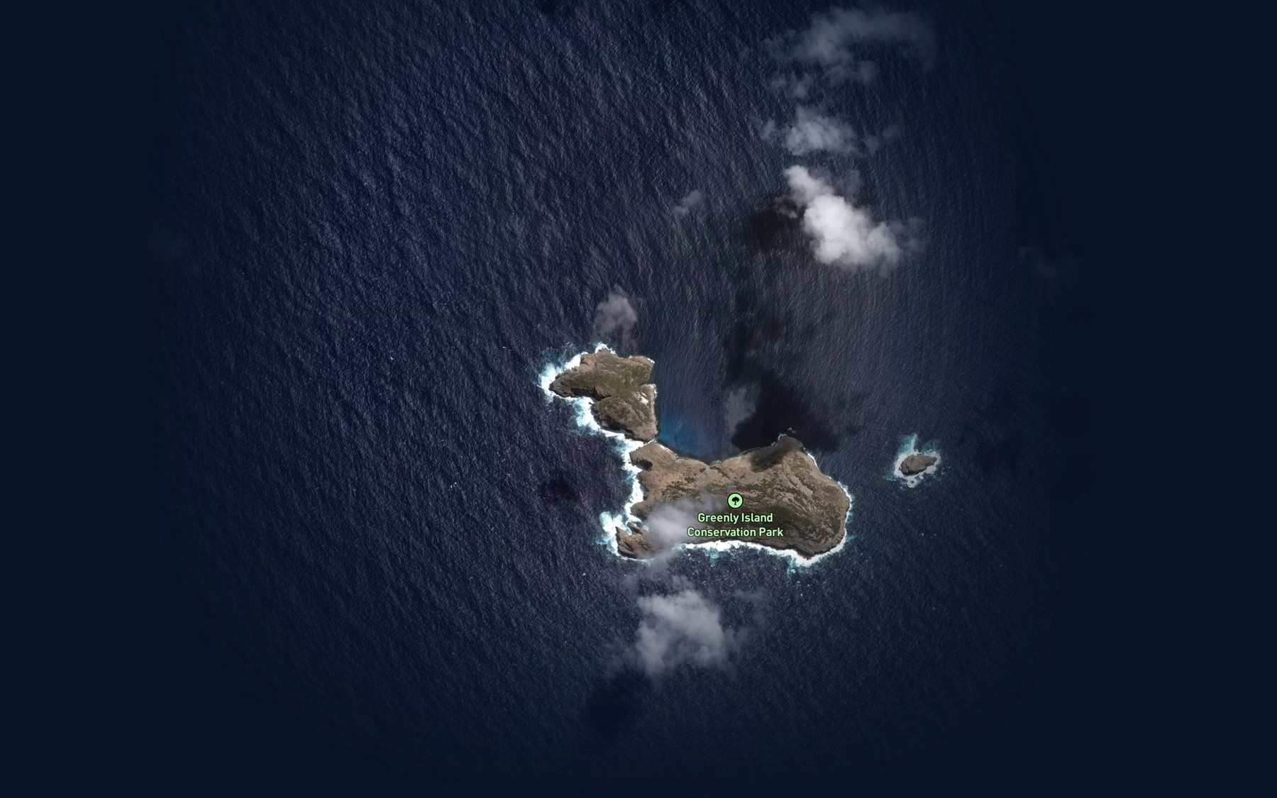 Satellite map of the Tapley Bay