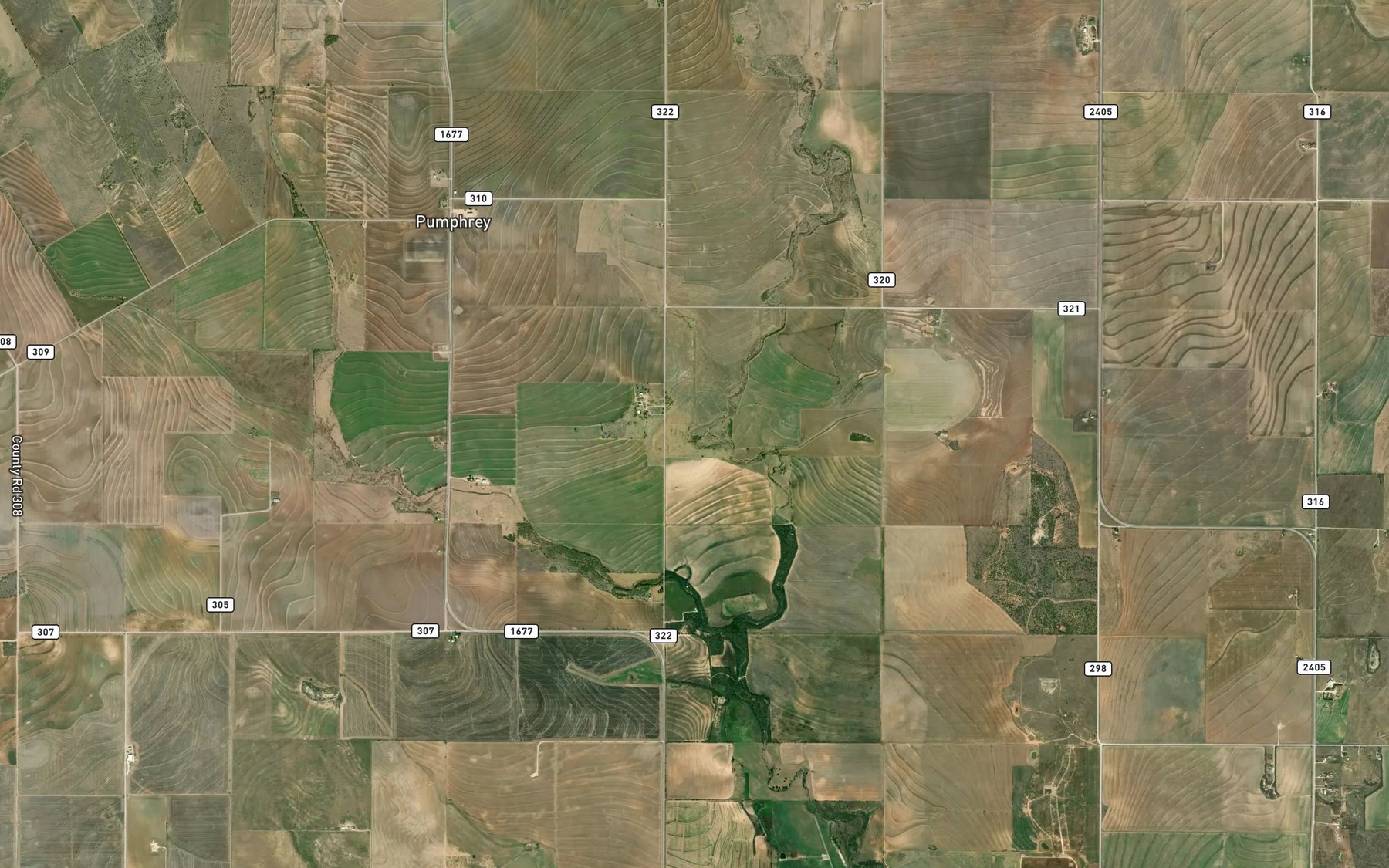 Satellite map of the Mitchell Lake