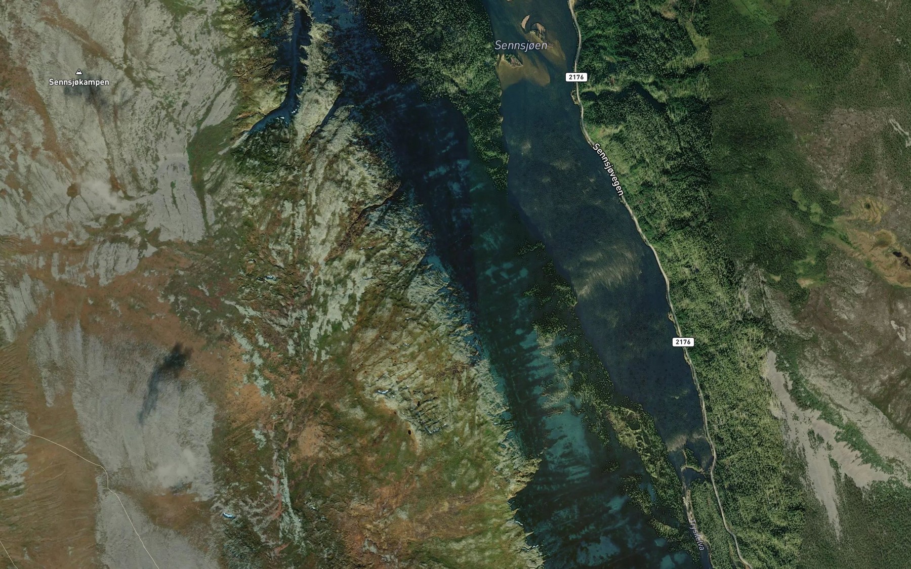 Satellite map of the Brattgjotbekken