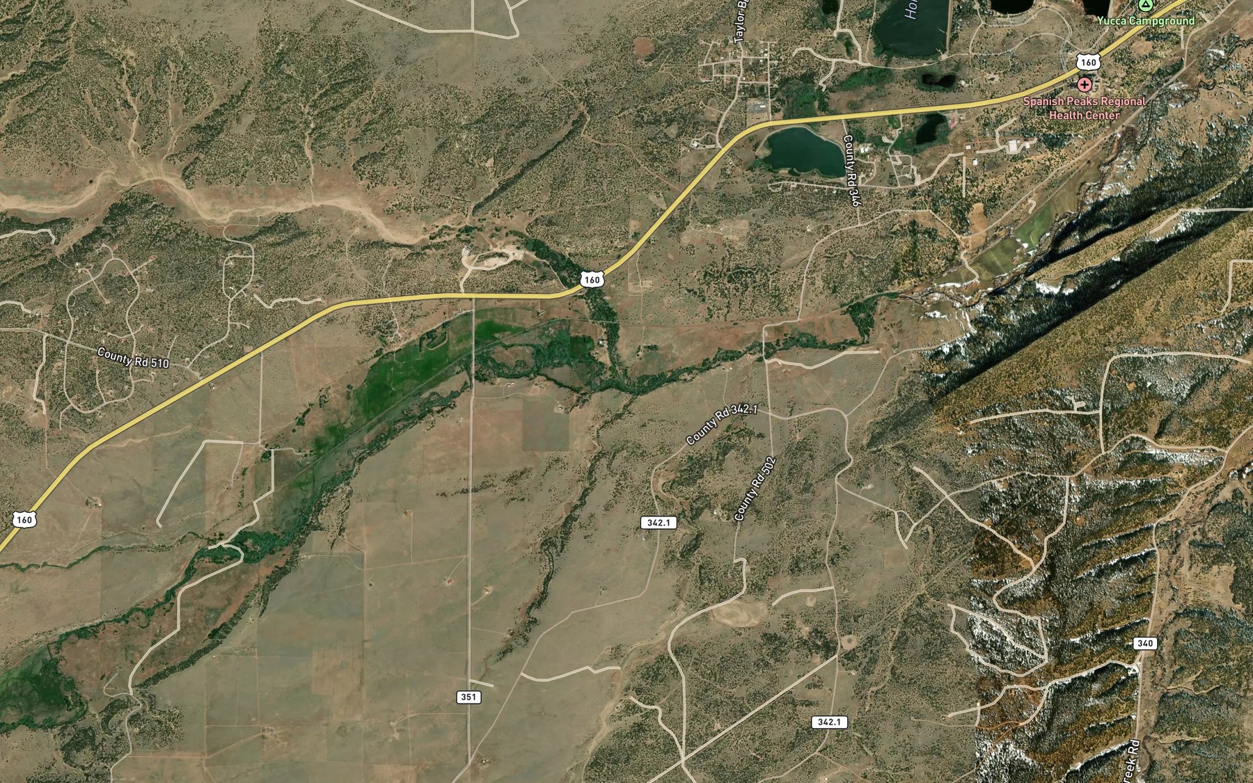 Satellite map of the Sand Arroyo