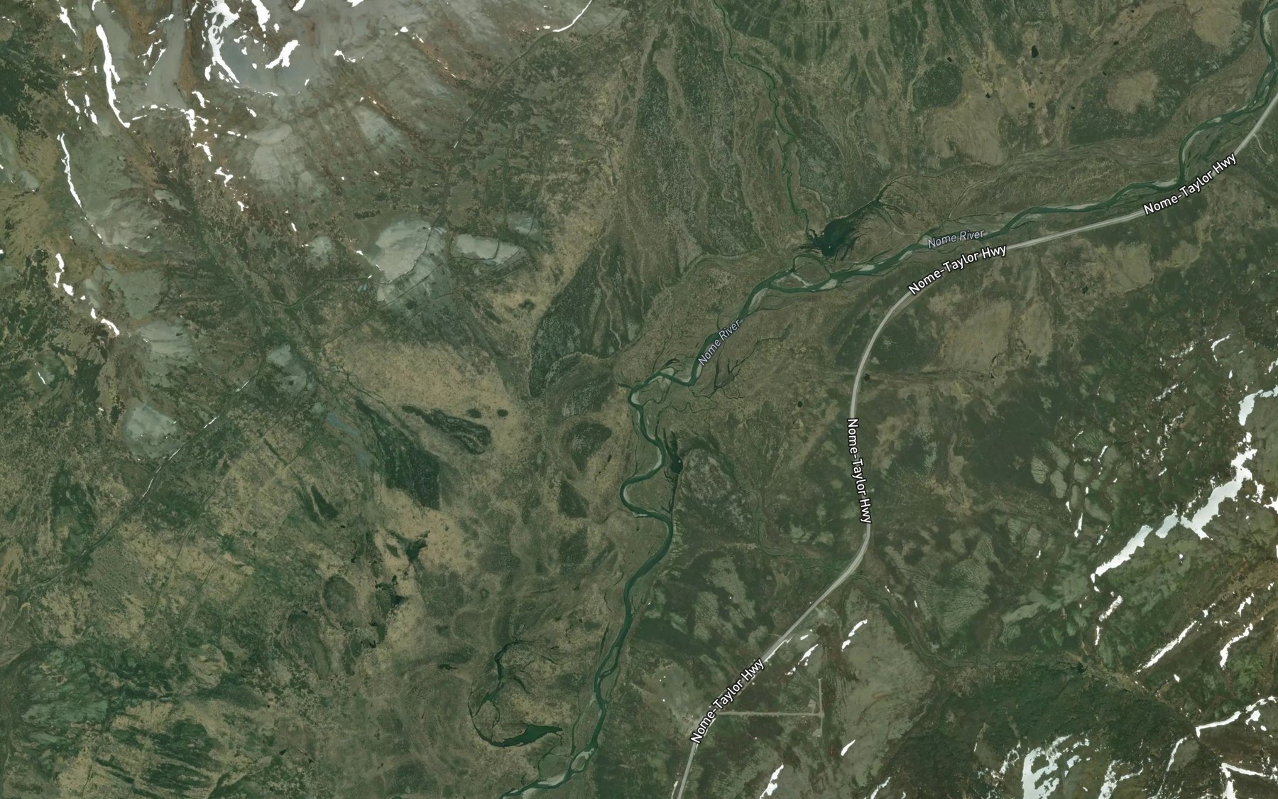Satellite map of the Sampson Creek