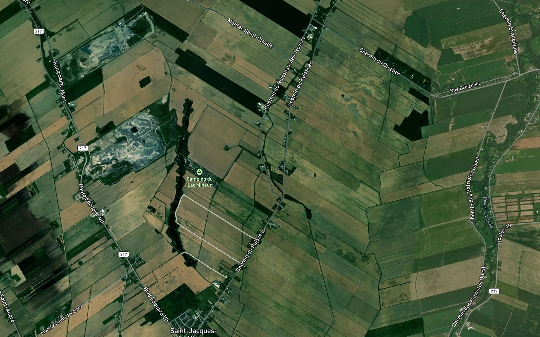Satellite map of the Ruisseau des Trente