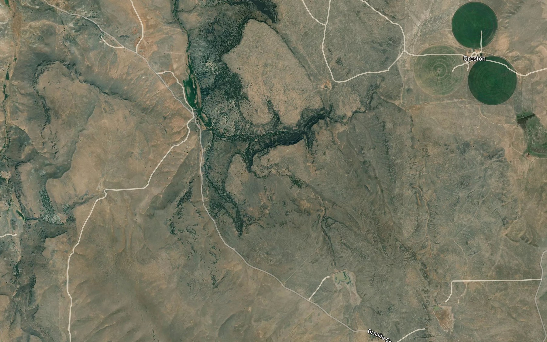 Satellite map of the Section Line Reservoir