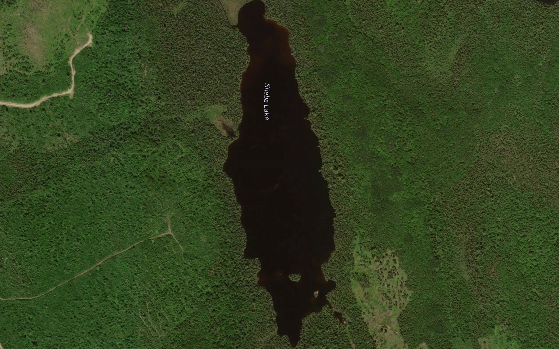 Satellite map of the Sheba Lake