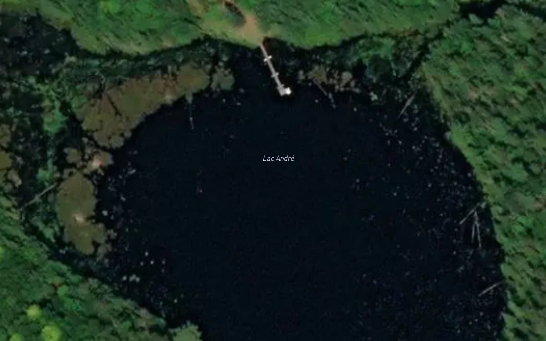 Satellite map of the Lac Andre