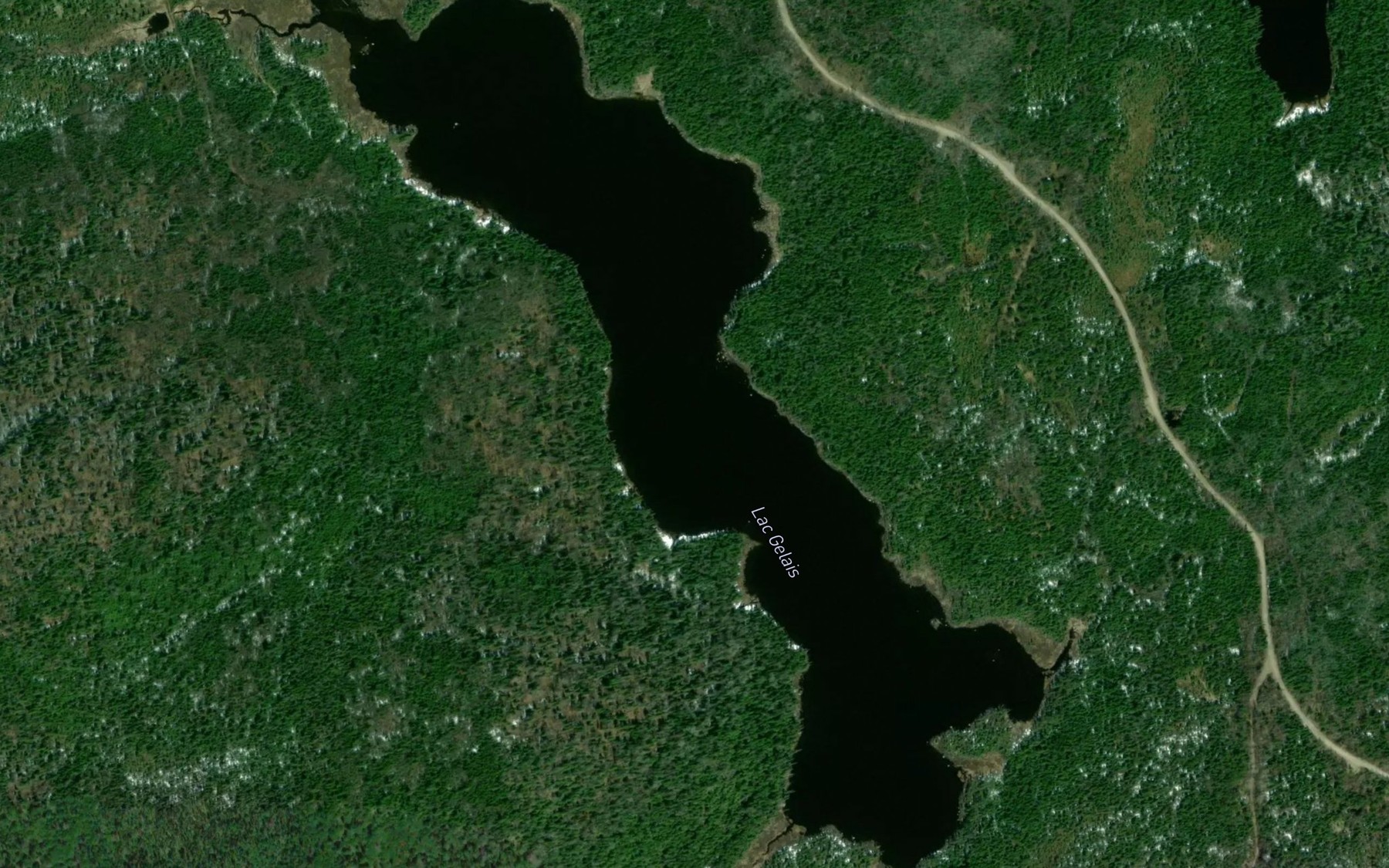 Satellite map of the Lac Gelais