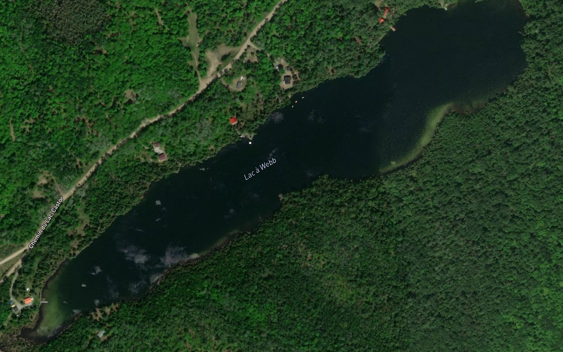 Satellite map of the Lac a Webb