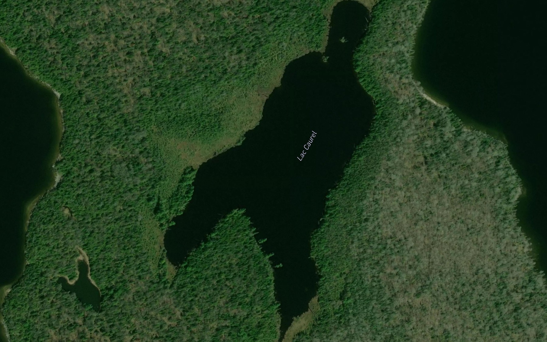 Satellite map of the Lac Caurel