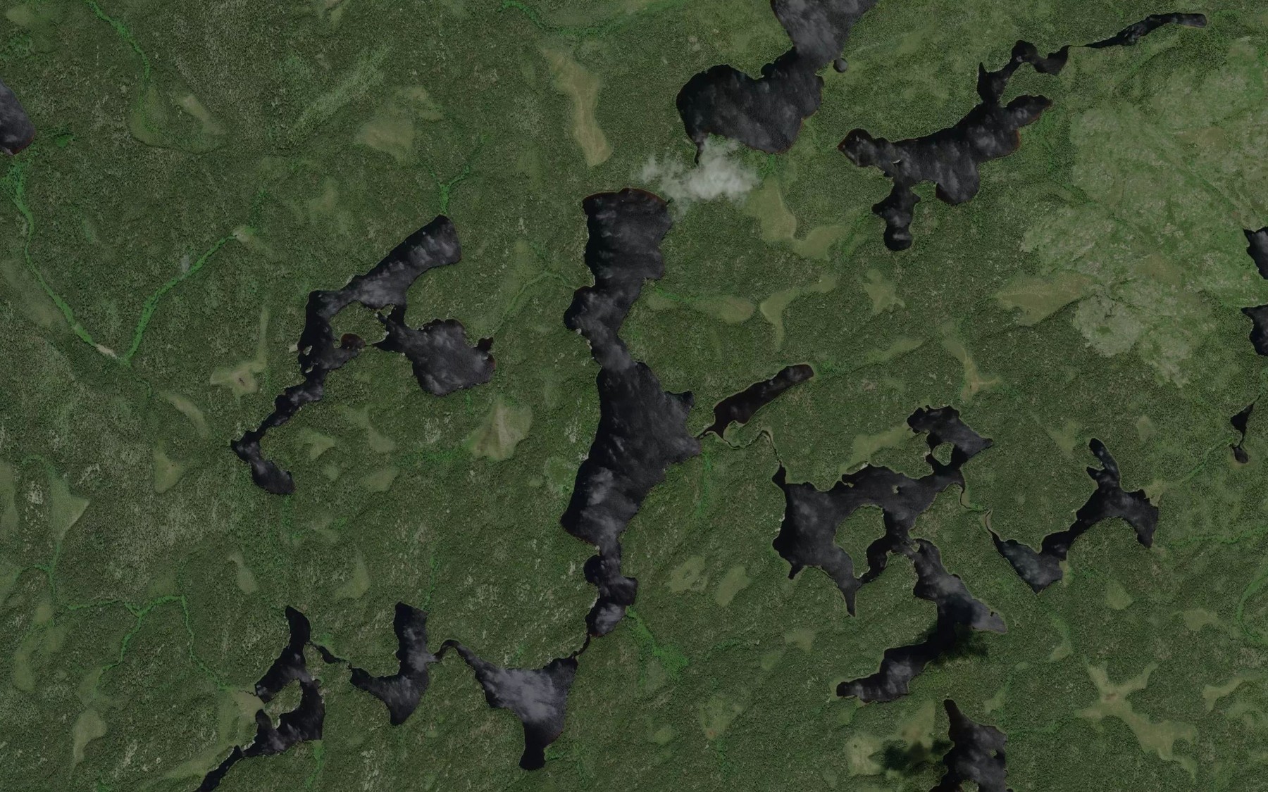 Satellite map of the Odell Lake