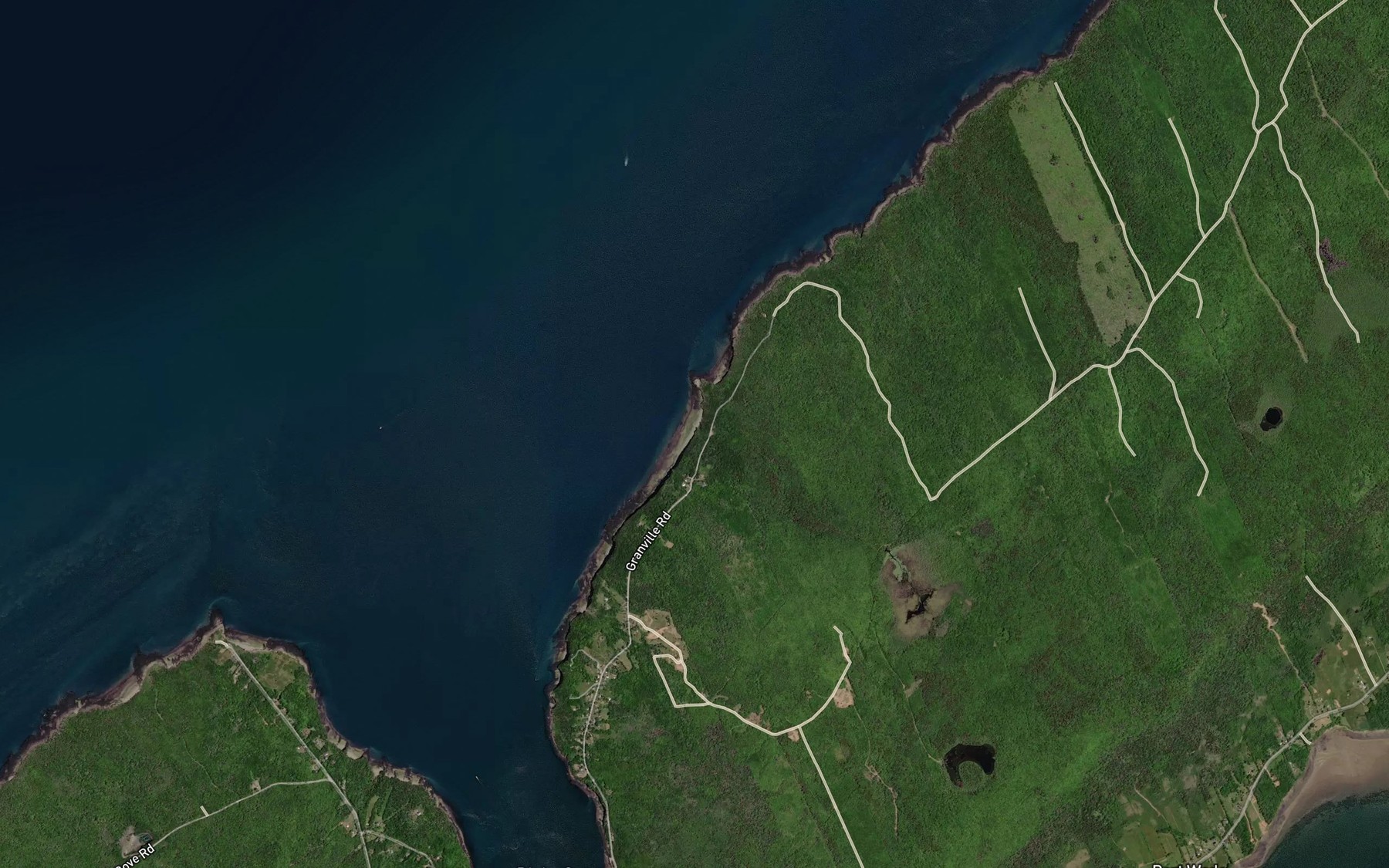 Satellite map of the Boudreau Brook